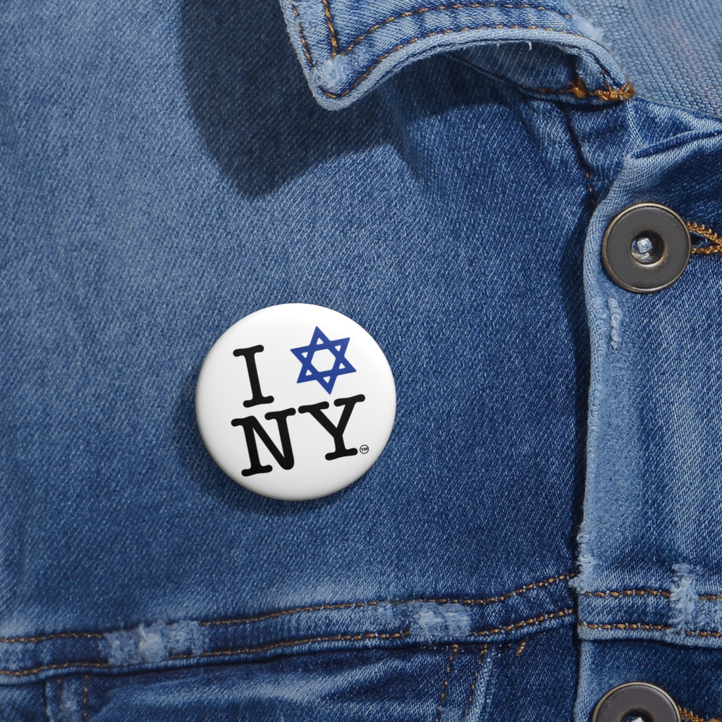 I Love NY Jewish Star Pin Button – Jewish Pride New York Pin