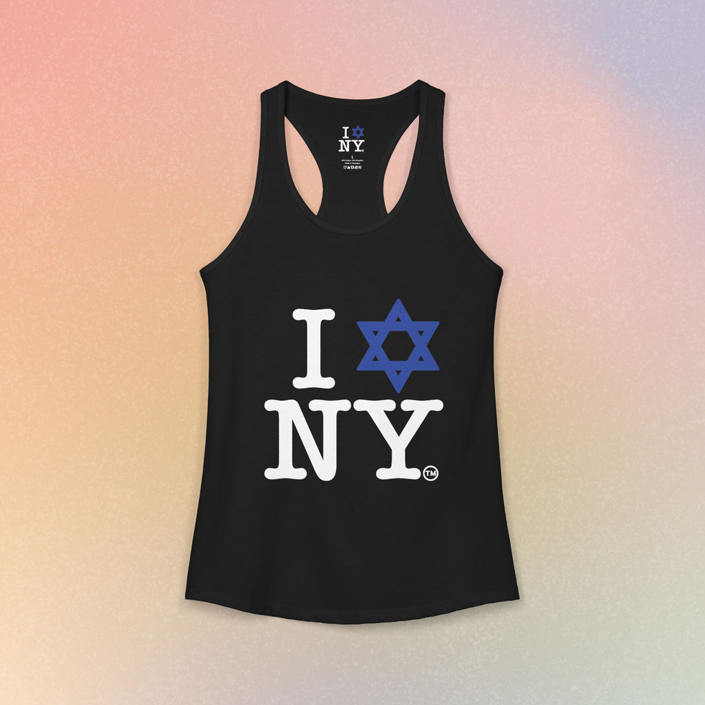 I Love NY Jewish Star Women's Ideal Racerback Tank
