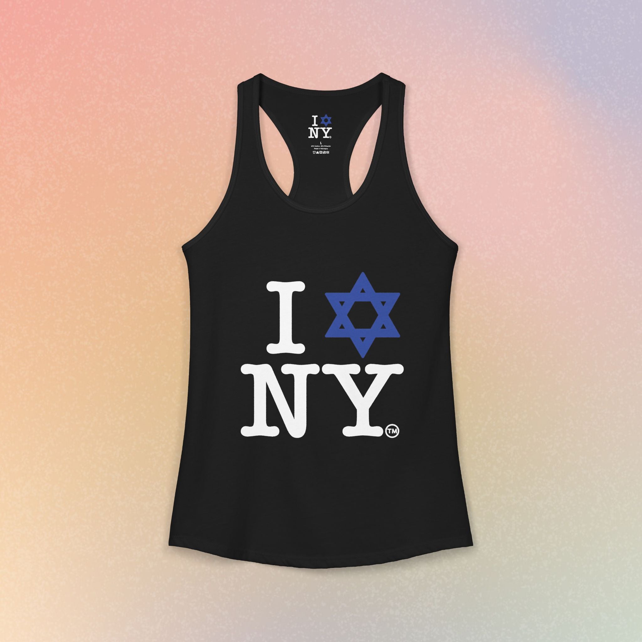 I Love NY Jewish Star Women's Ideal Racerback Tank