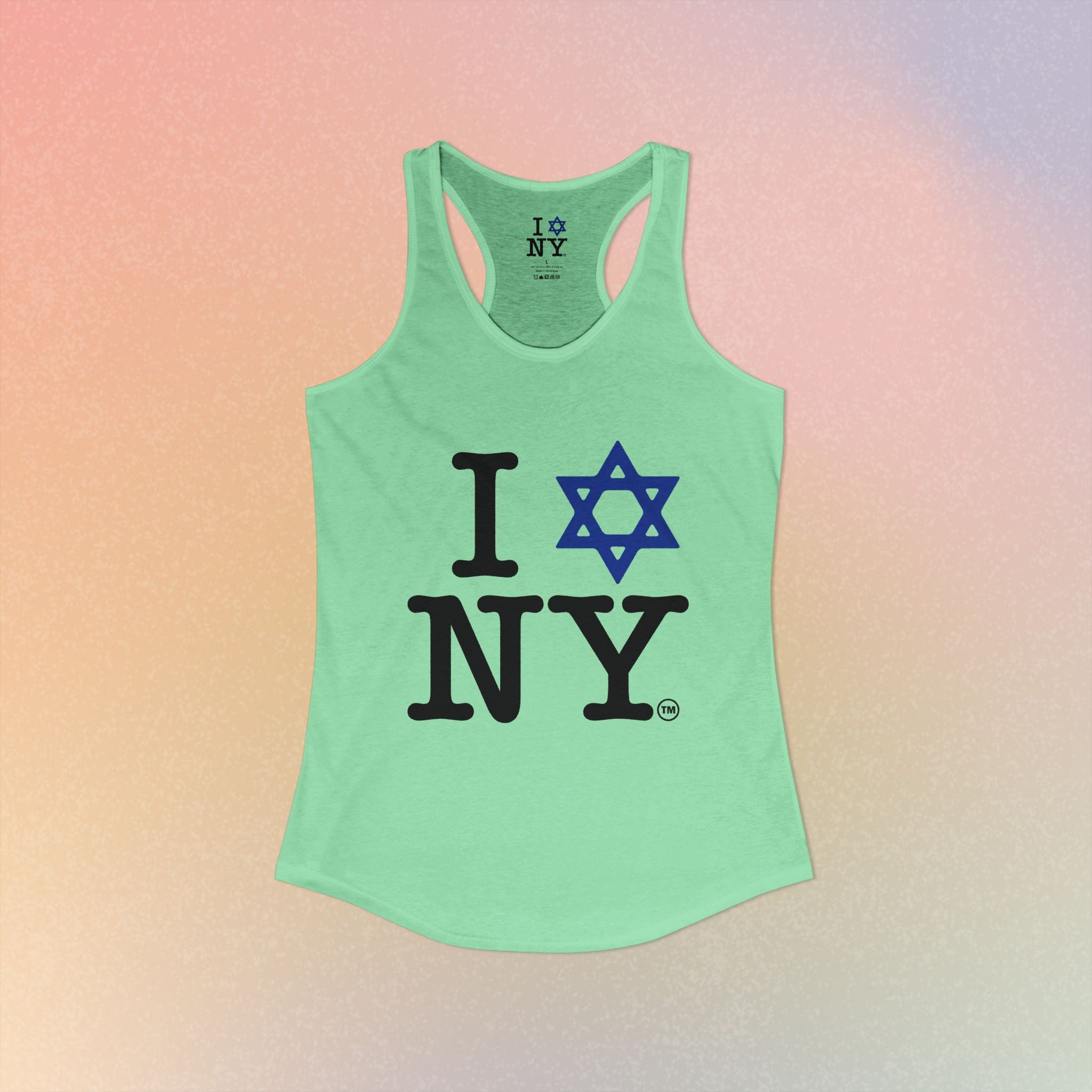 I Jewish Star Love NY Women's Racerback Tanktop