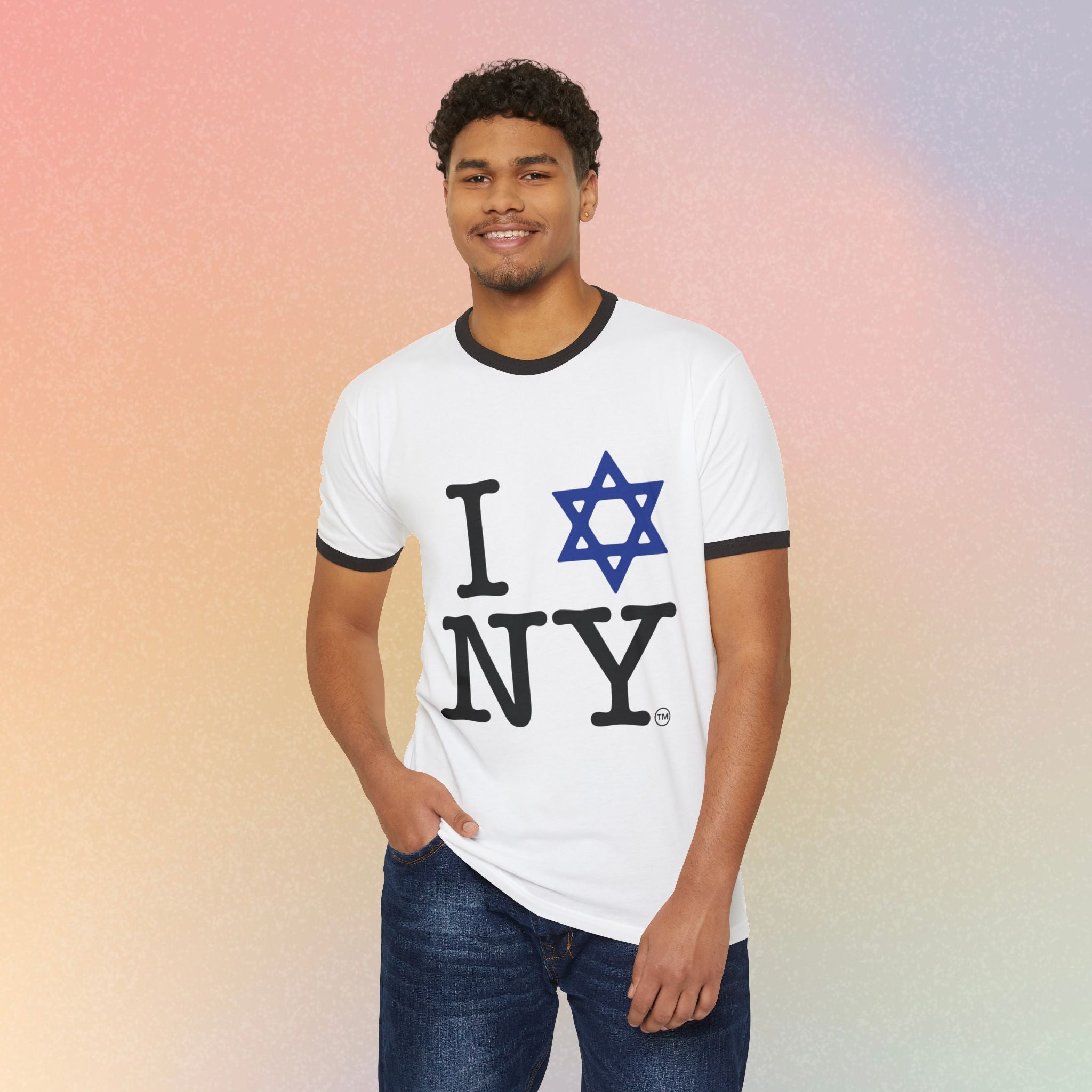 I Love NY Jewish Star T-Shirt | Ringer Tee, Jewish New York Pride