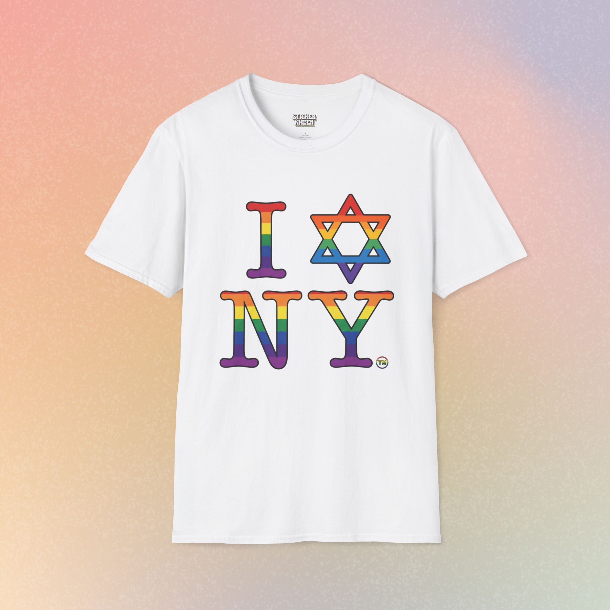 I Love NY Jewish Star LGBTQ Pride Unisex Softstyle T-Shirt