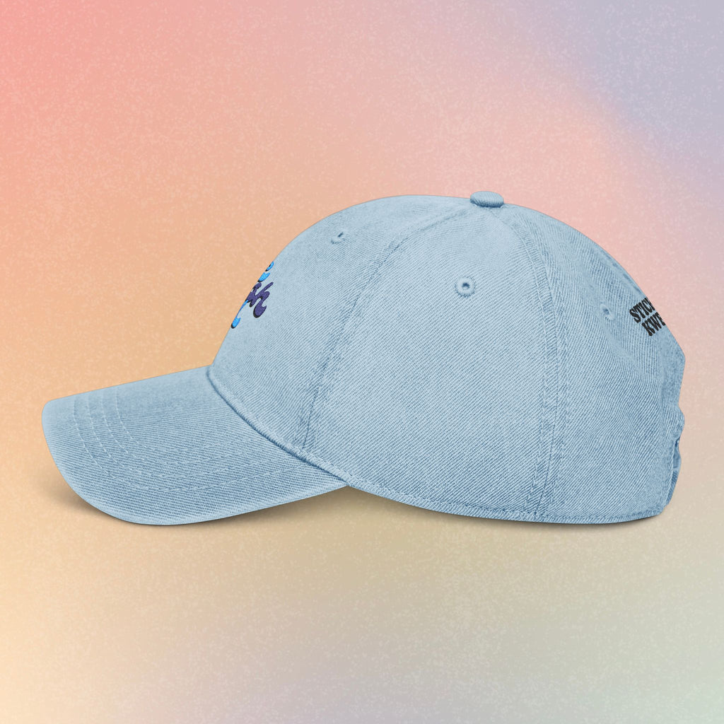 Embroidered 'Nice Jewish Girl' Denim Hat — Casual Baseball Cap for Jewish Pride & Everyday Wear