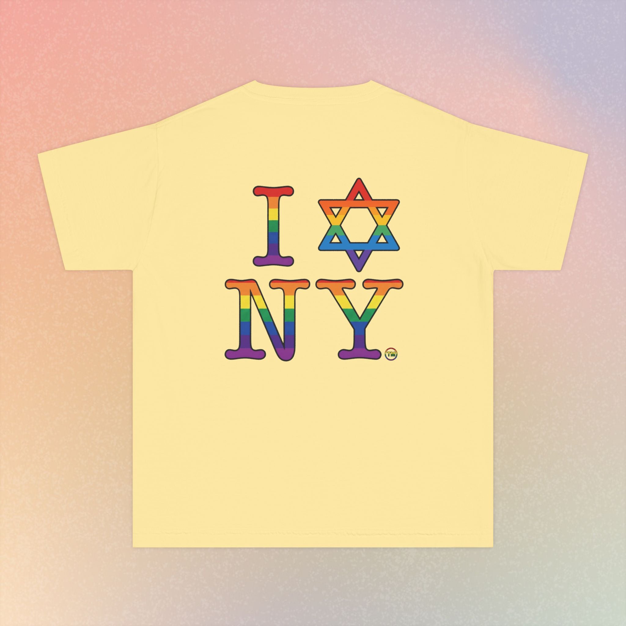 I Love NY Jewish Star LGBTQ Pride Youth Midweight Tee