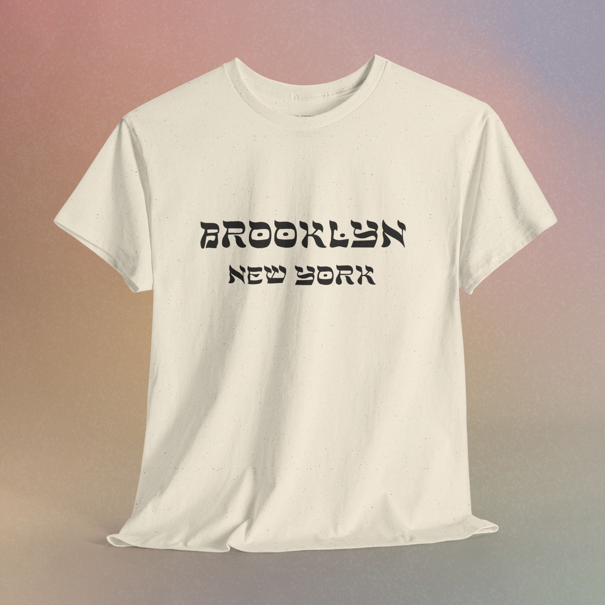 Brooklyn New York Hebrew Script - Unisex Heavy Cotton Tee