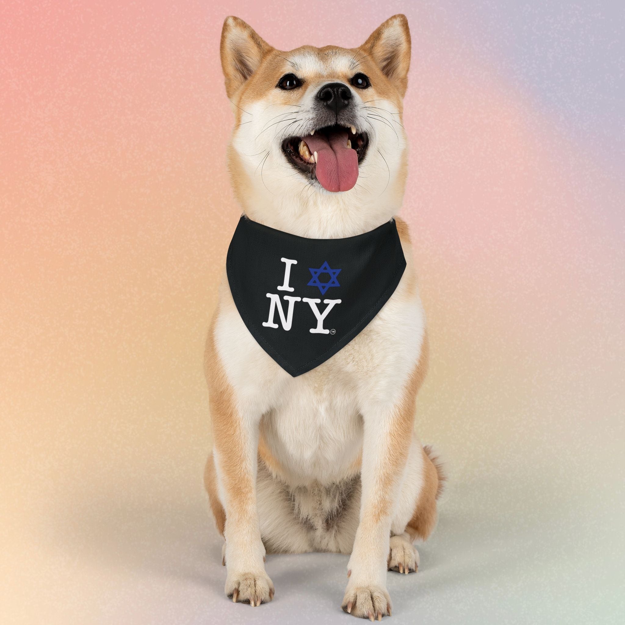 I Love NY Jewish Star Pet Bandana Collar Dog/Cat
