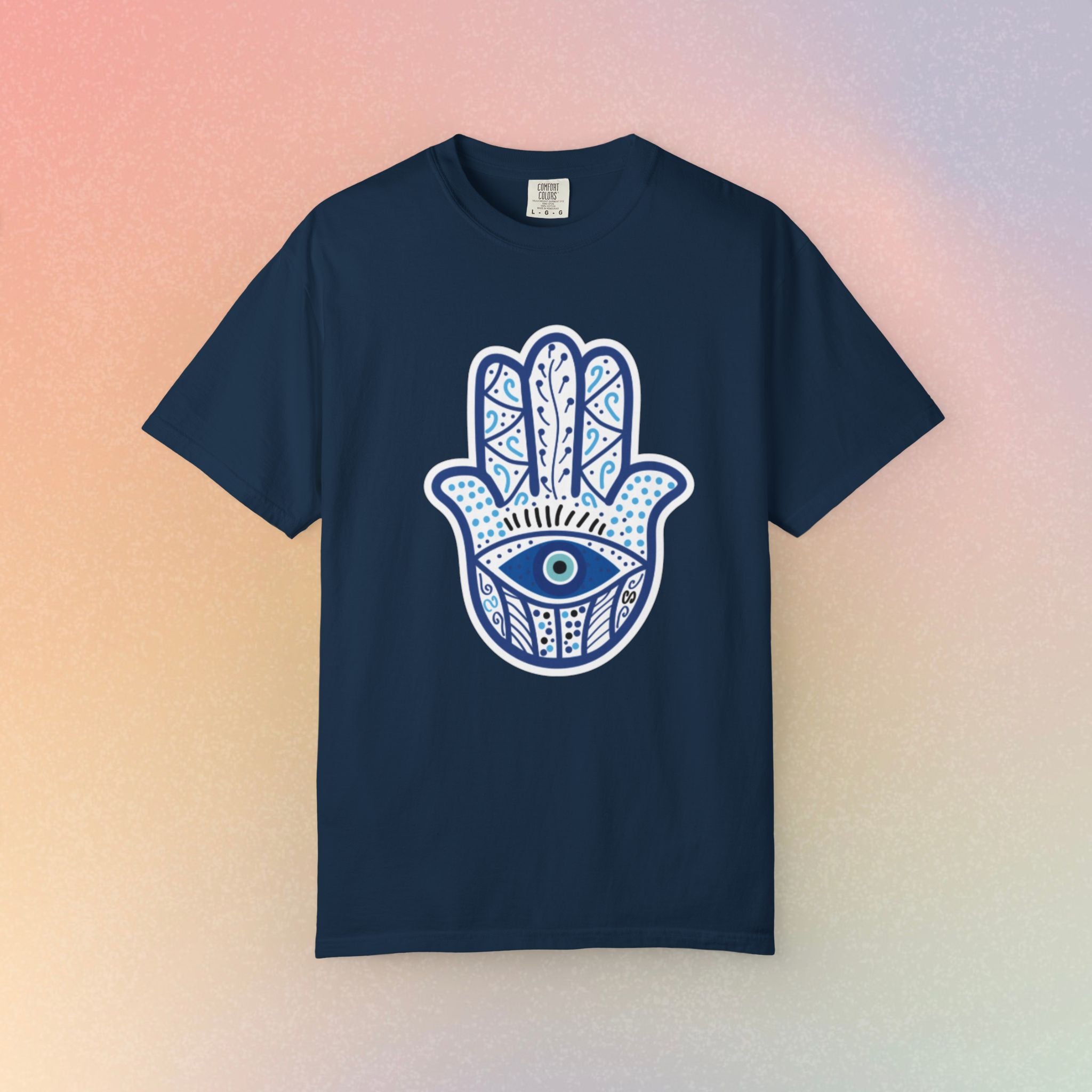 Hamsa Blue Evil Eye Protection T-Shirt