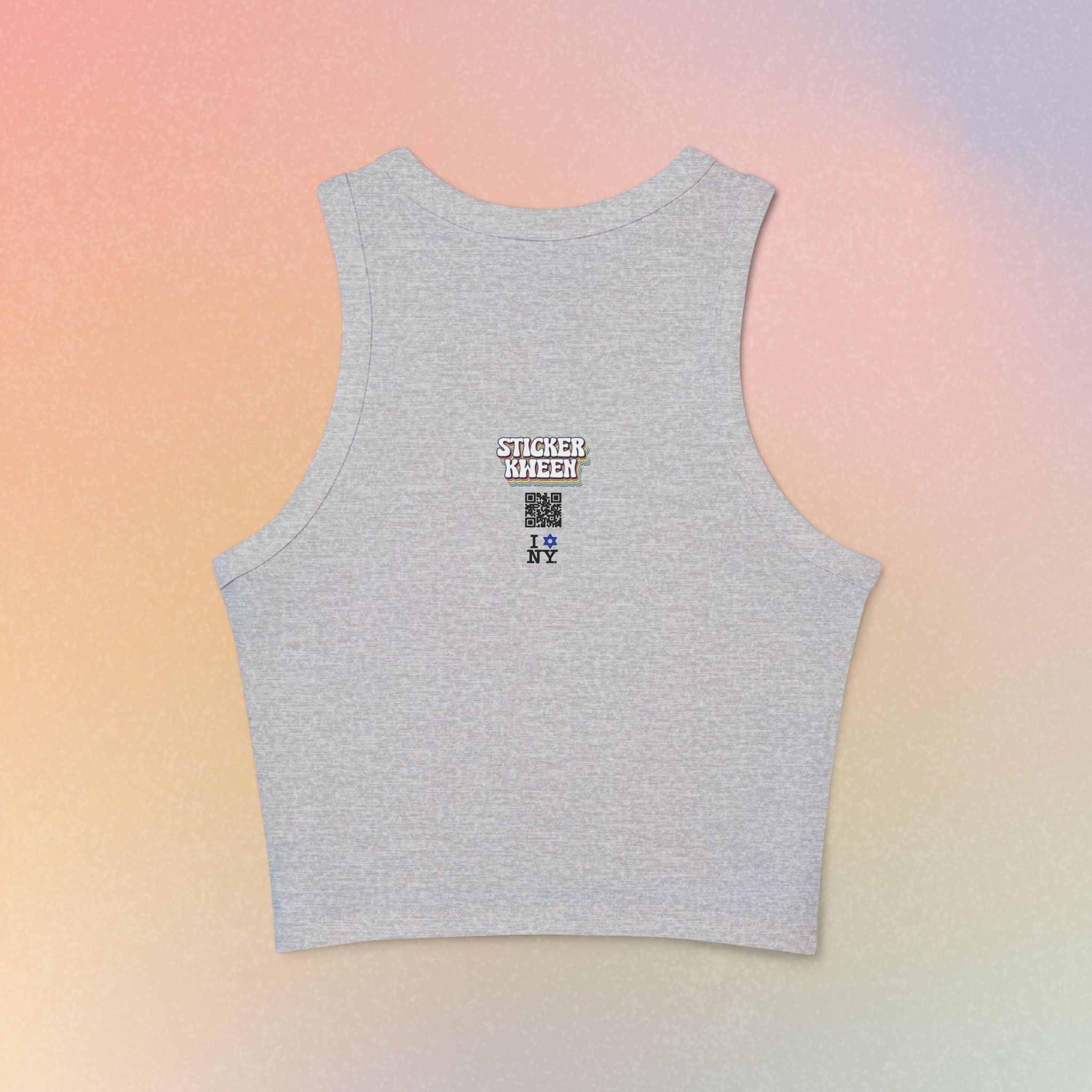 I Love New York Jewish Star Women's Micro Rib Racer Tank Top | New York Jewish Pride