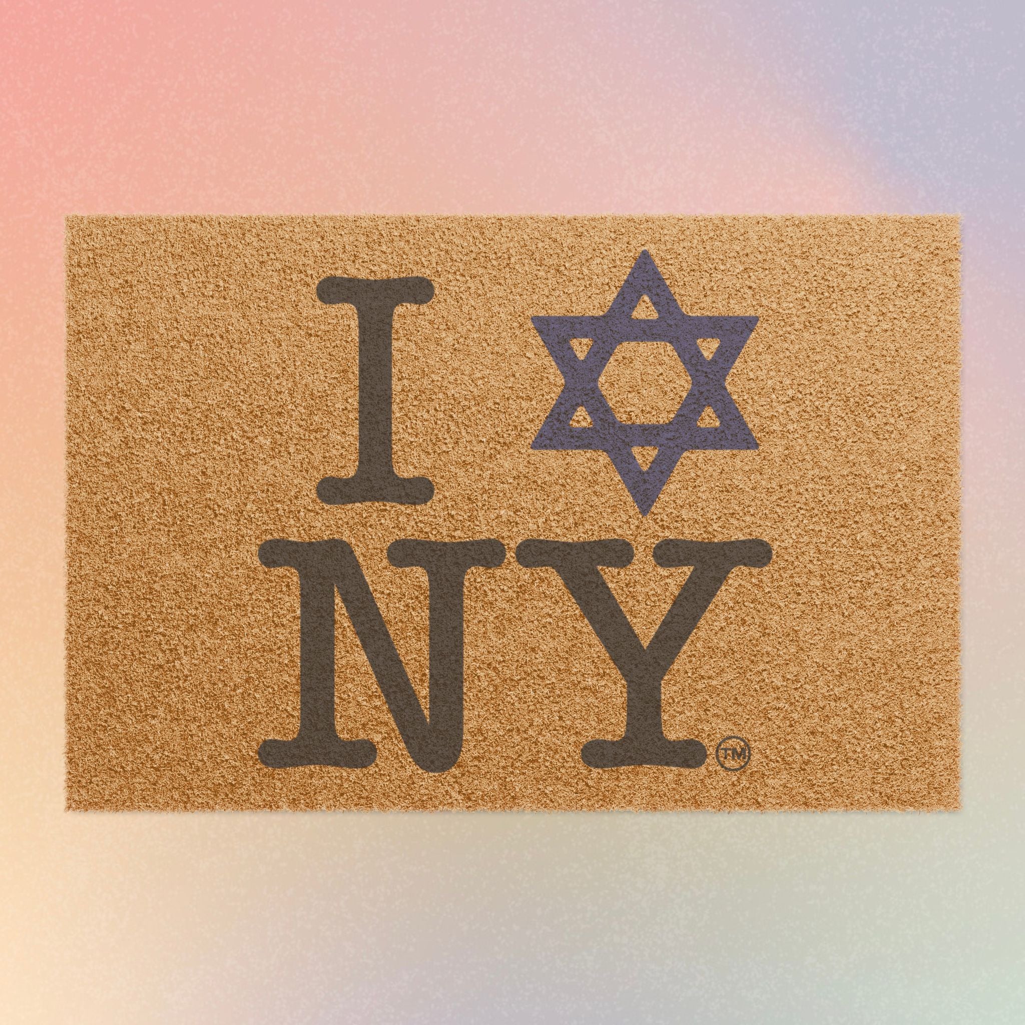 Doormat — I Love NY Star of David Welcome Mat (Jewish New York Pride)