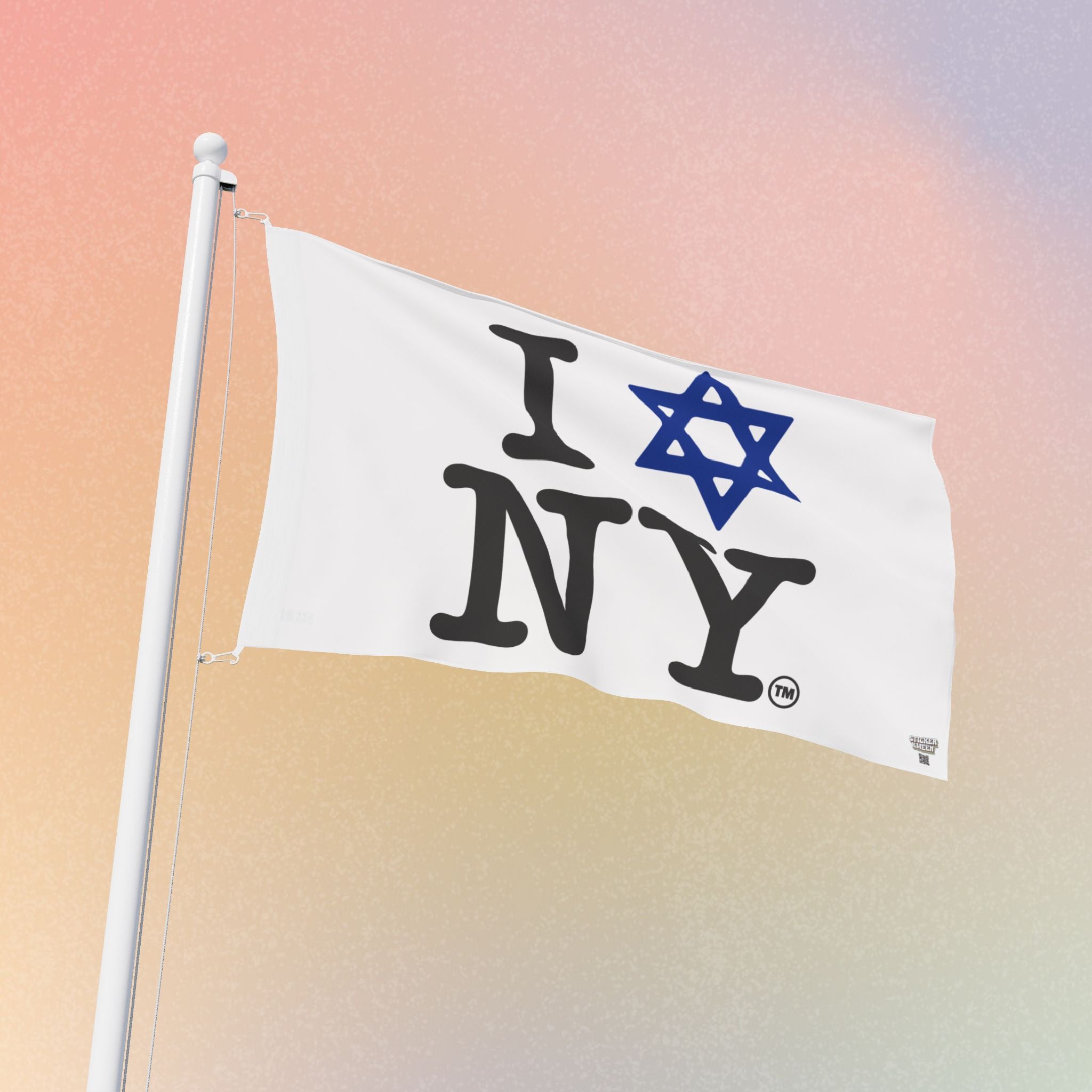 I Love NY Magen David Flag | Jewish New York Pride Flag