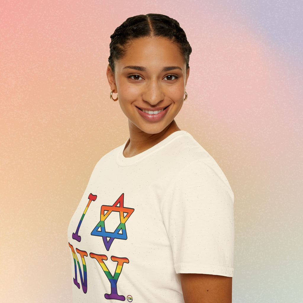 I Love NY Jewish Star LGBTQ Pride Unisex Softstyle T-Shirt