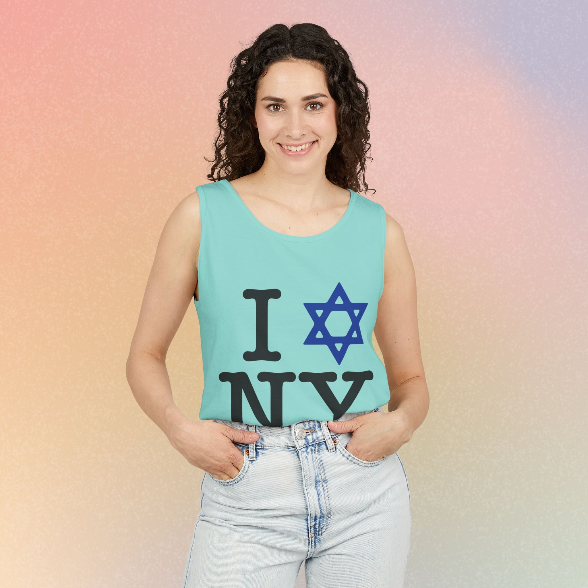 I Love NY Jewish Star Tank Top — Jewish NYC Pride Israel Love Sleeveless Tee