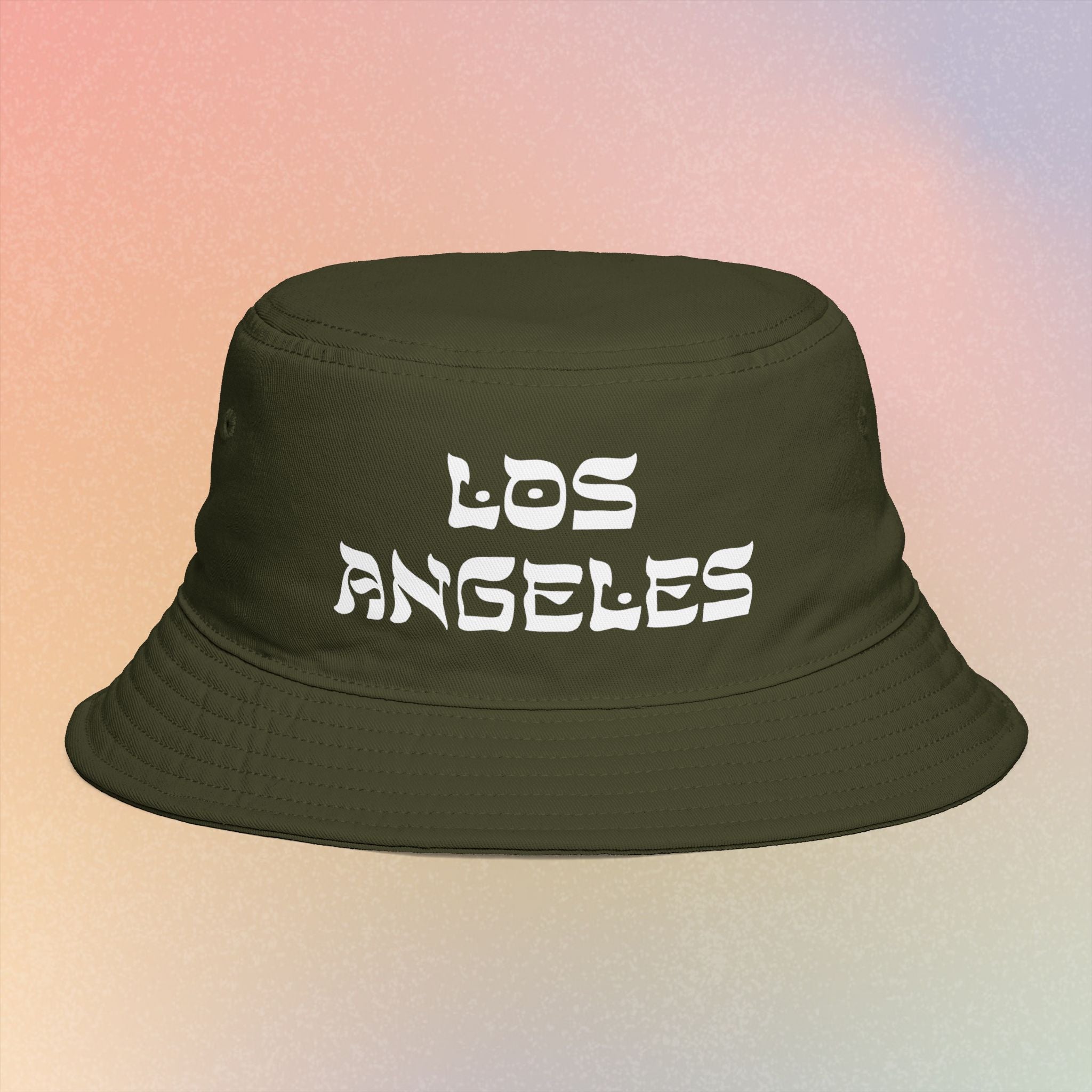 Los Angeles Hebrew Style Font Bucket Hat | LA Jewish Pride