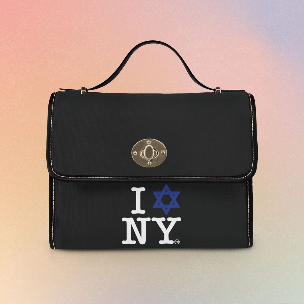 I Love New York Jewish Star - Waterproof Canvas Bag - Jewish New York Pride