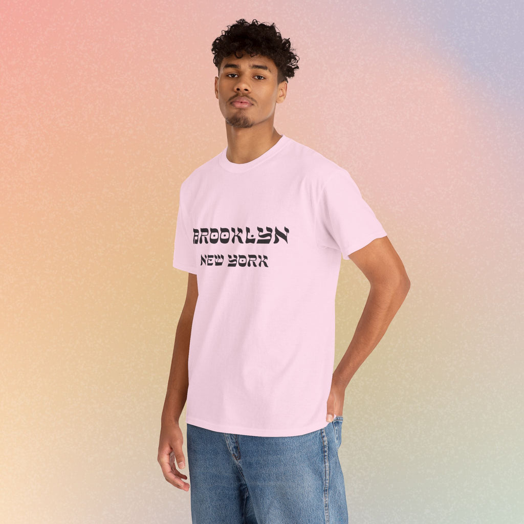 Brooklyn New York Hebrew Script - Unisex Heavy Cotton Tee