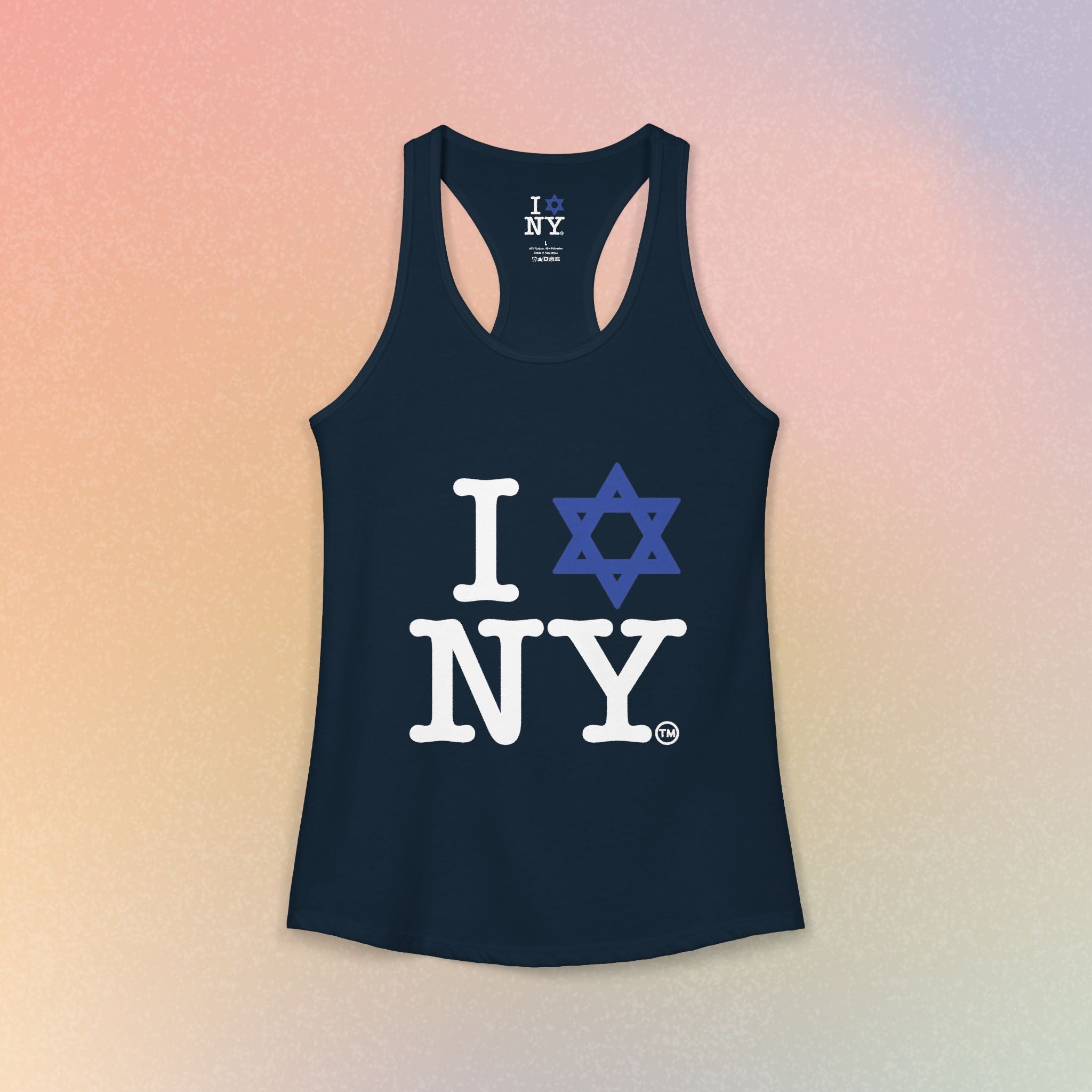 I Love NY Jewish Star Women's Ideal Racerback Tank