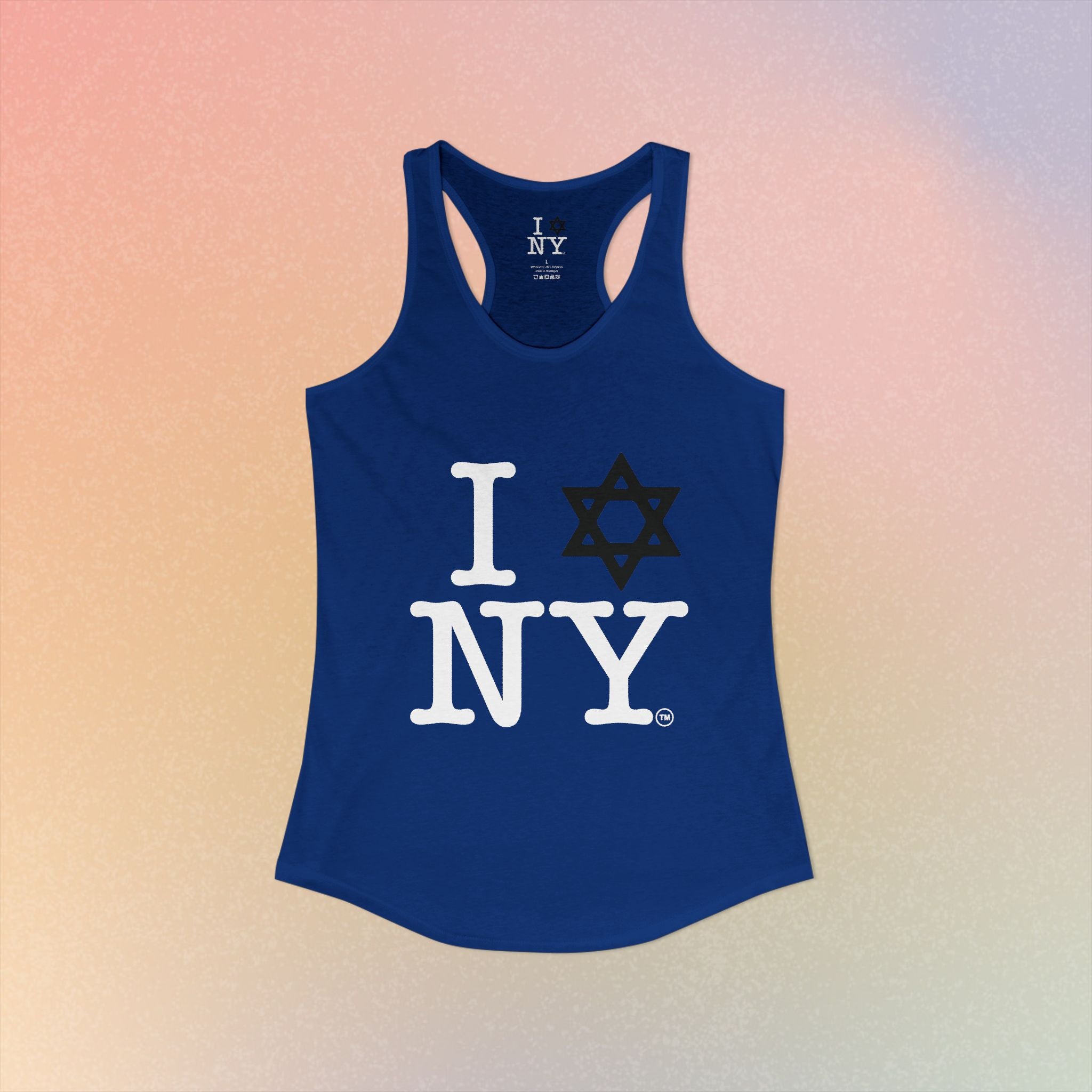 I Love NY Jewish Star Women's Ideal Racerback Tank