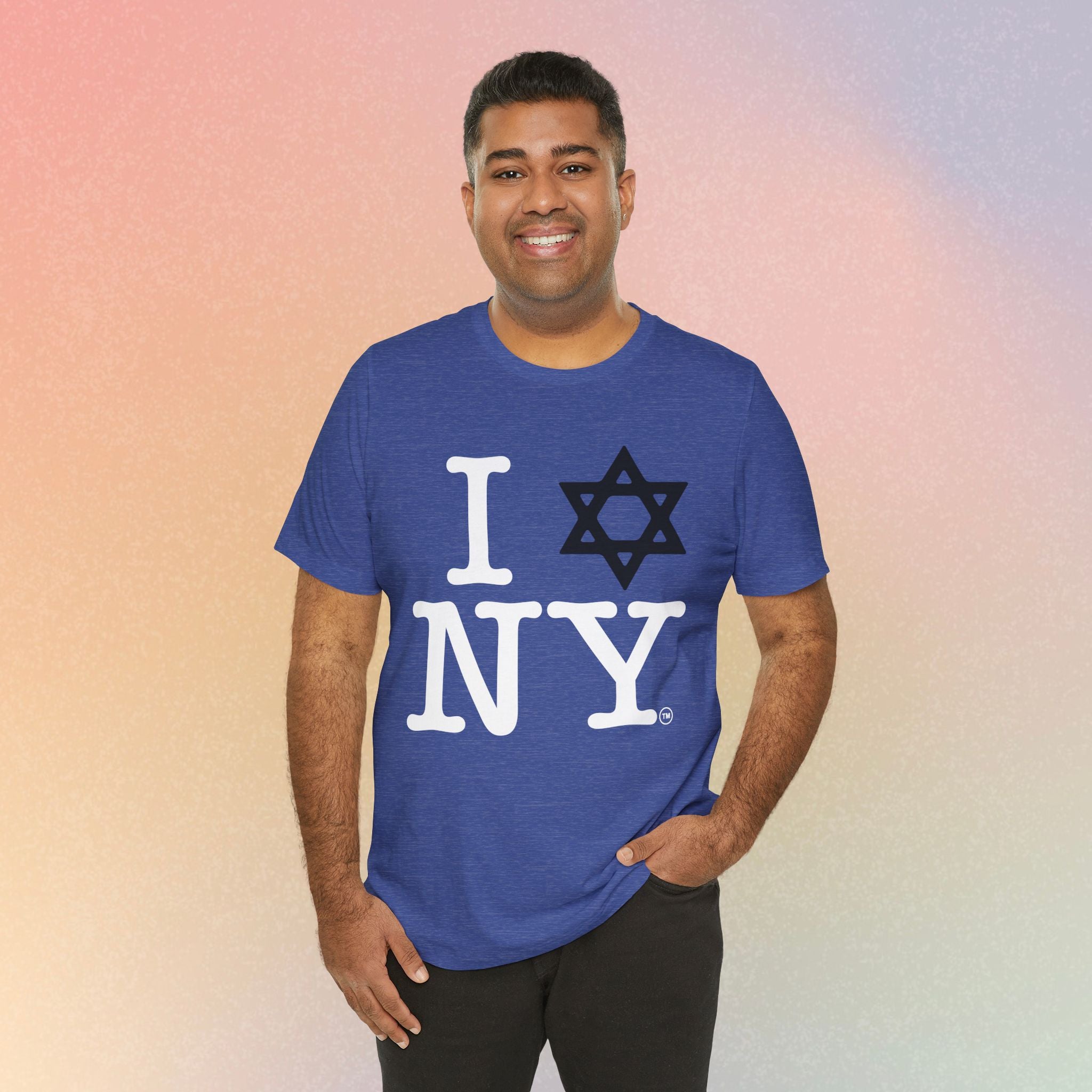 I Love New York Jewish Star of David T-Shirt - Jewish New York Pride