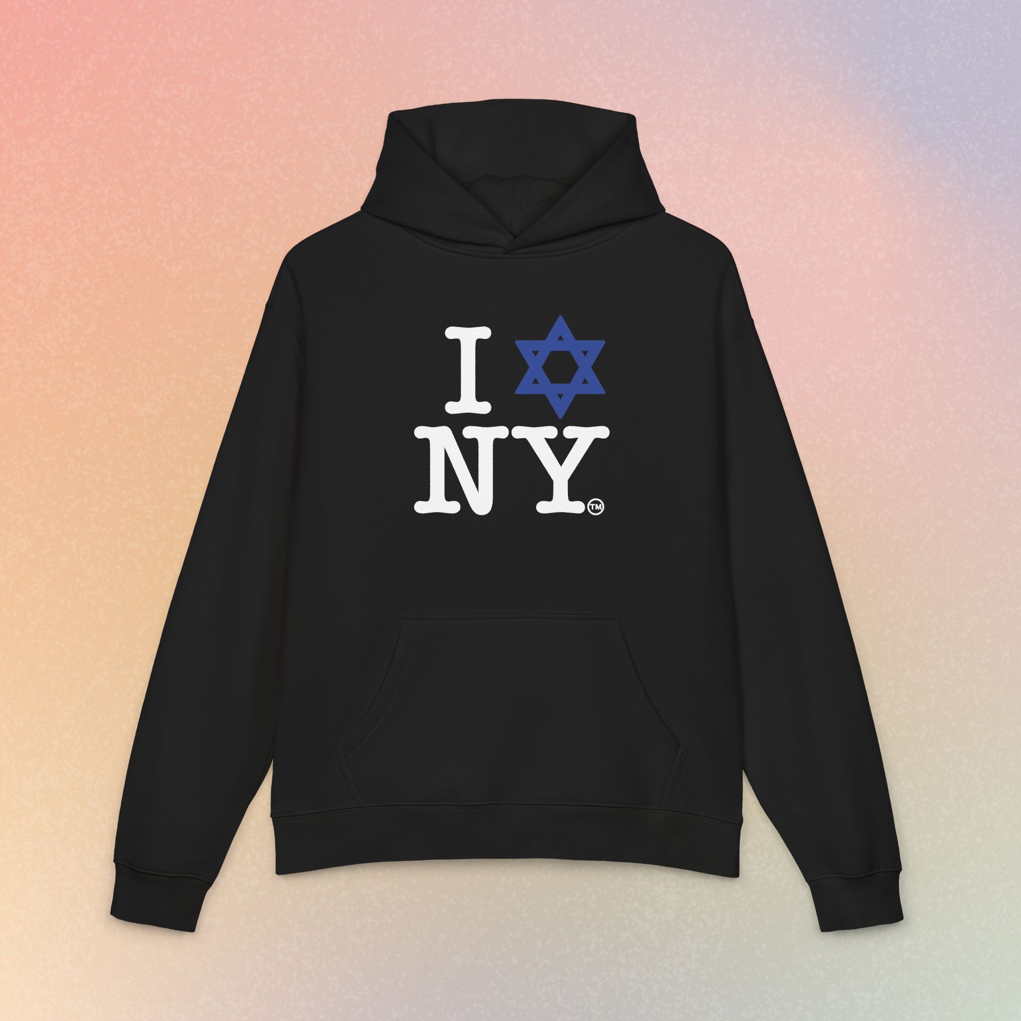 I Love NY Jewish Star Relaxed Unisex Hoodie