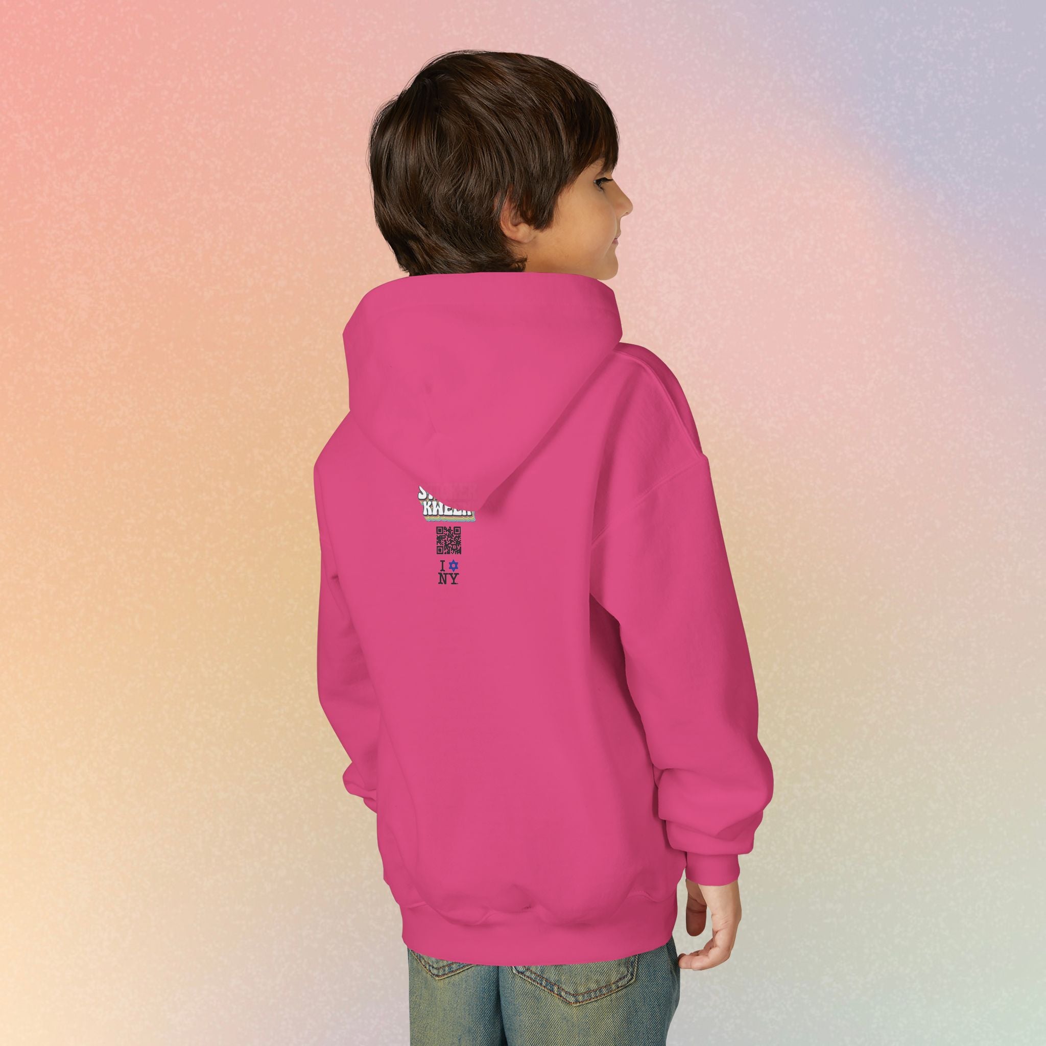 Youth Size I Love NY Jewish Star Hoodie | Jewish New York Pride Sweatshirt