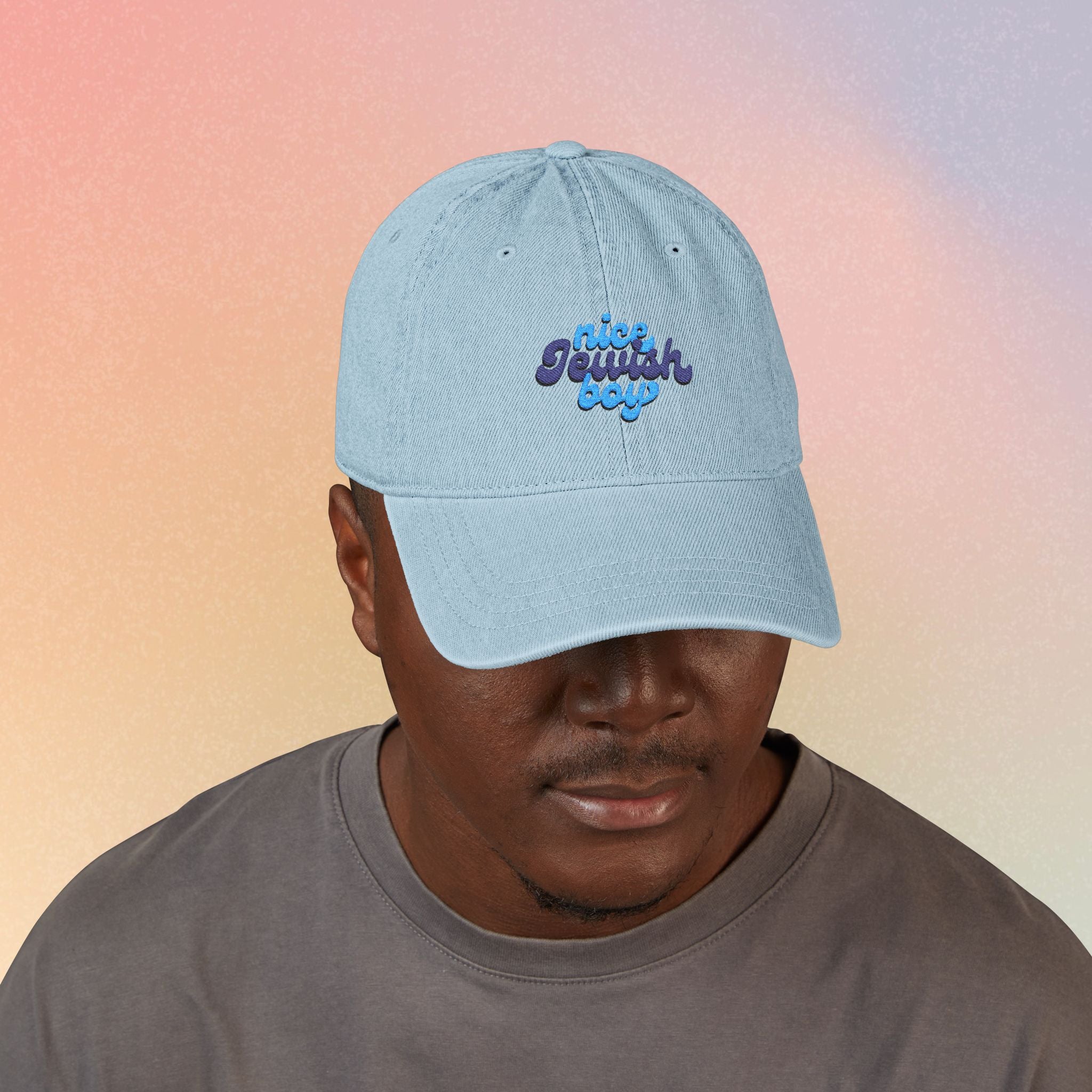 Nice Jewish Boy Embroidered Denim Baseball Hat