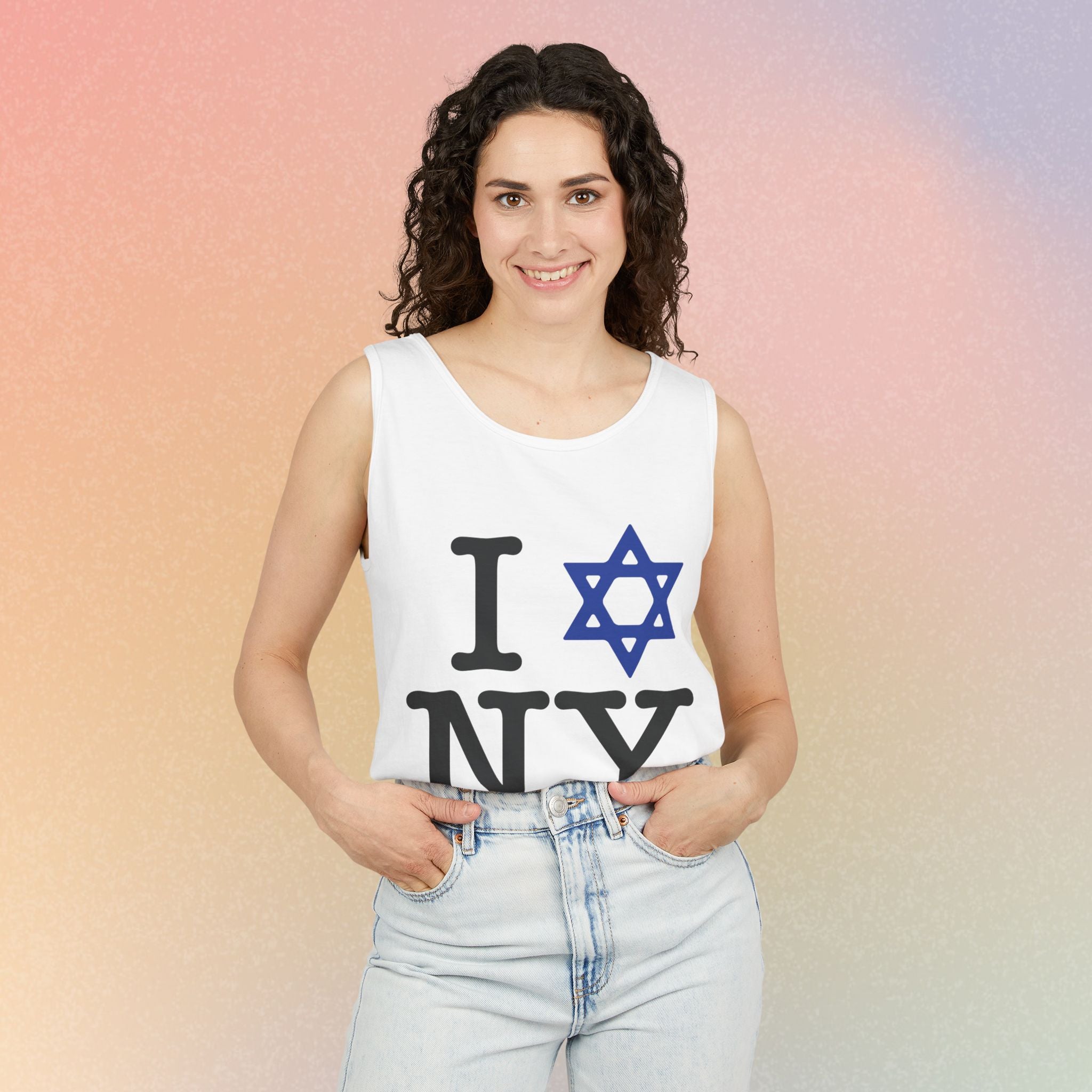 I Love NY Jewish Star Tank Top — Jewish NYC Pride Israel Love Sleeveless Tee