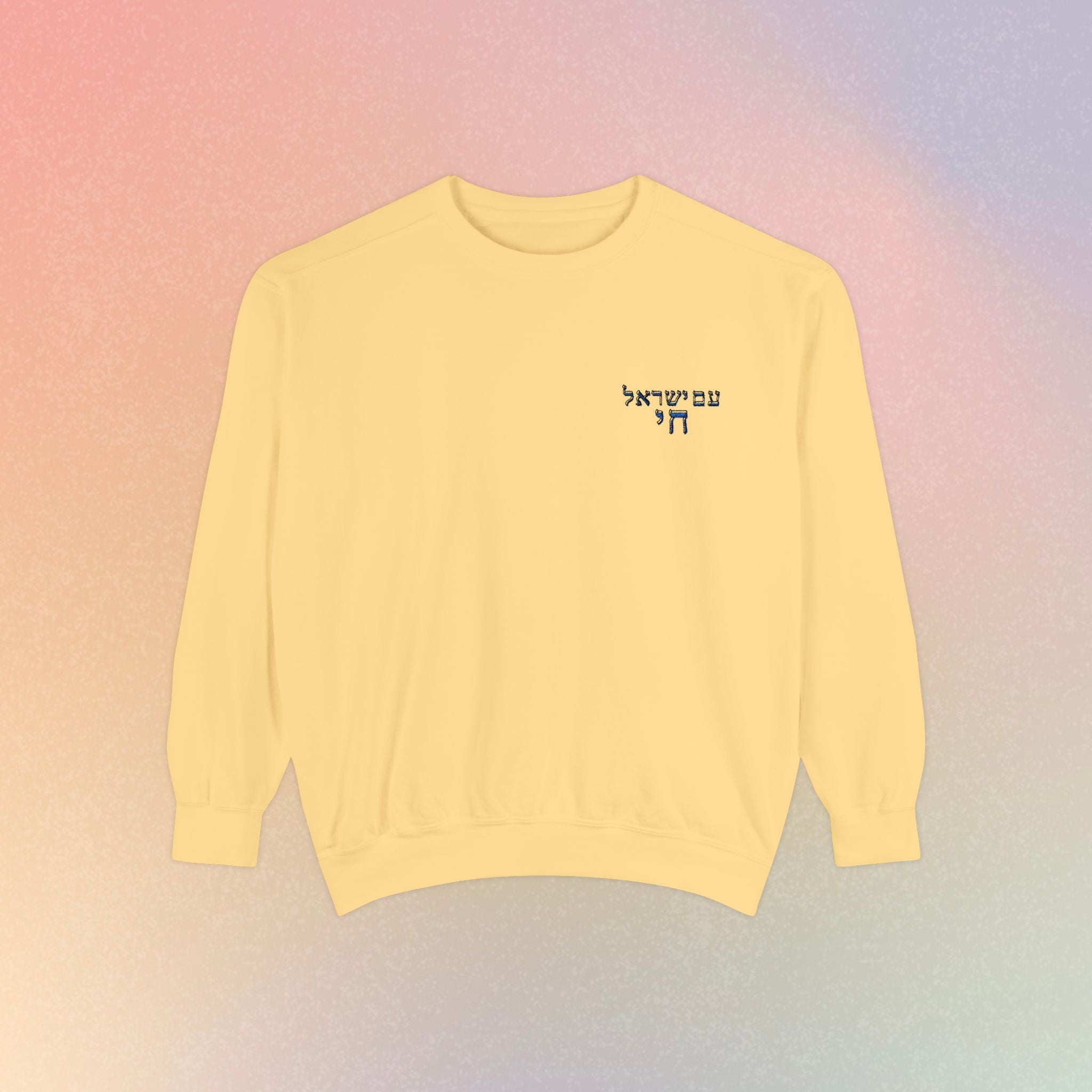 Am Yisrael Chai עם ישראל חי Hebrew Embroidered Sweatshirt