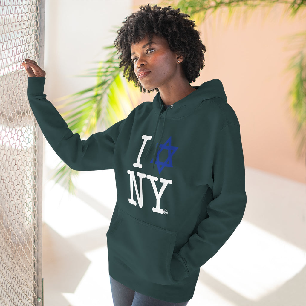 I Love NY Jewish Star Hoodie | Jewish New York Pride