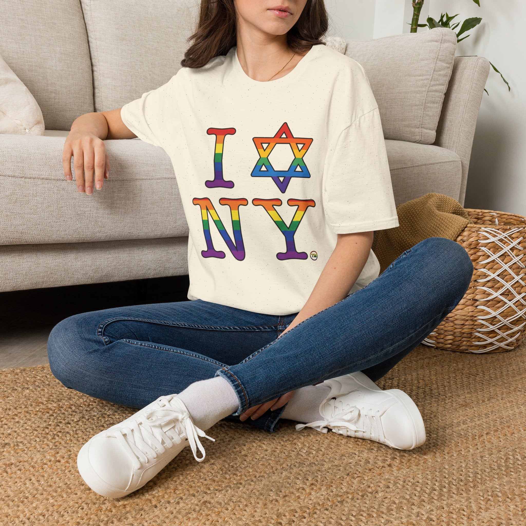 I Love NY Jewish Star LGBTQ Pride Unisex Softstyle T-Shirt