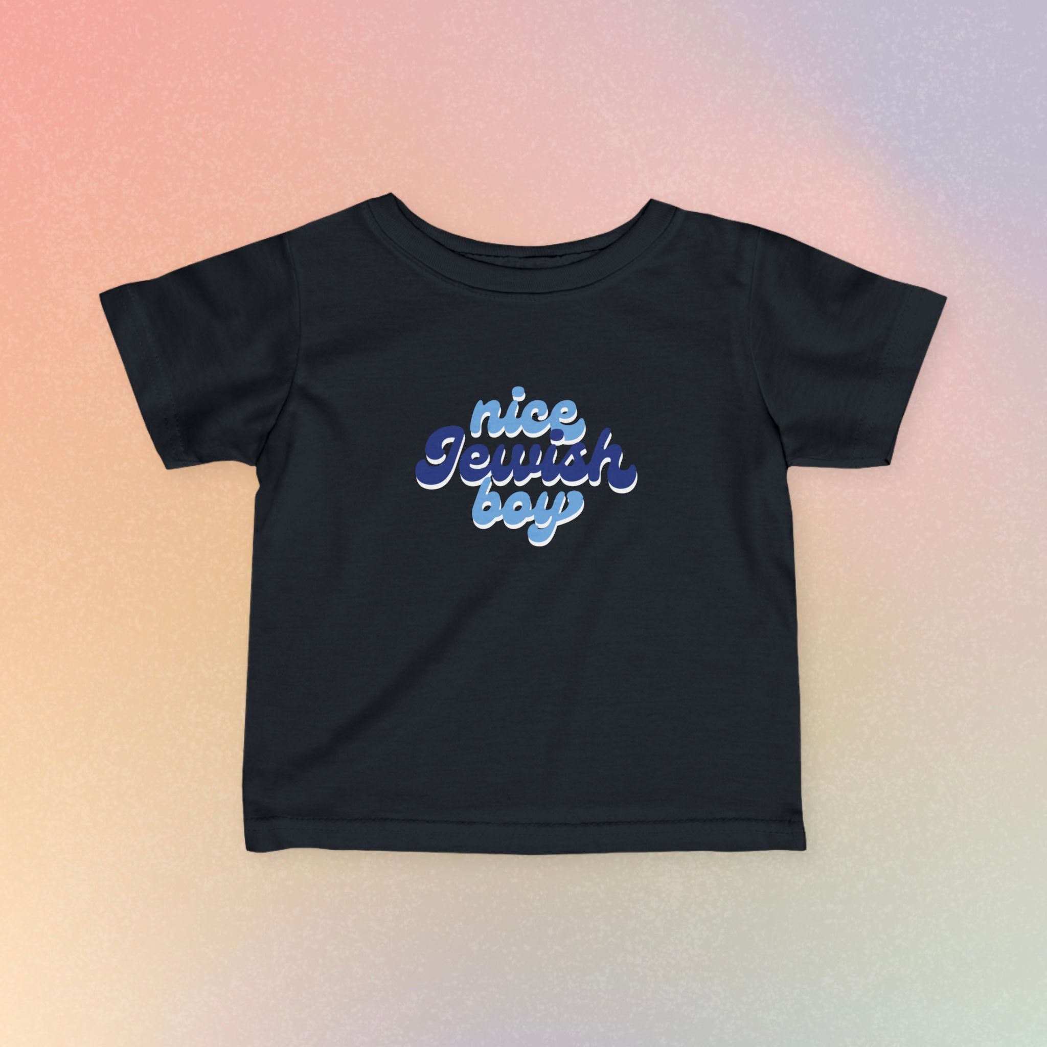 Infant Tee — "Nice Jewish Boy" Cute Retro Baby T‑Shirt (Newborn to 24M)