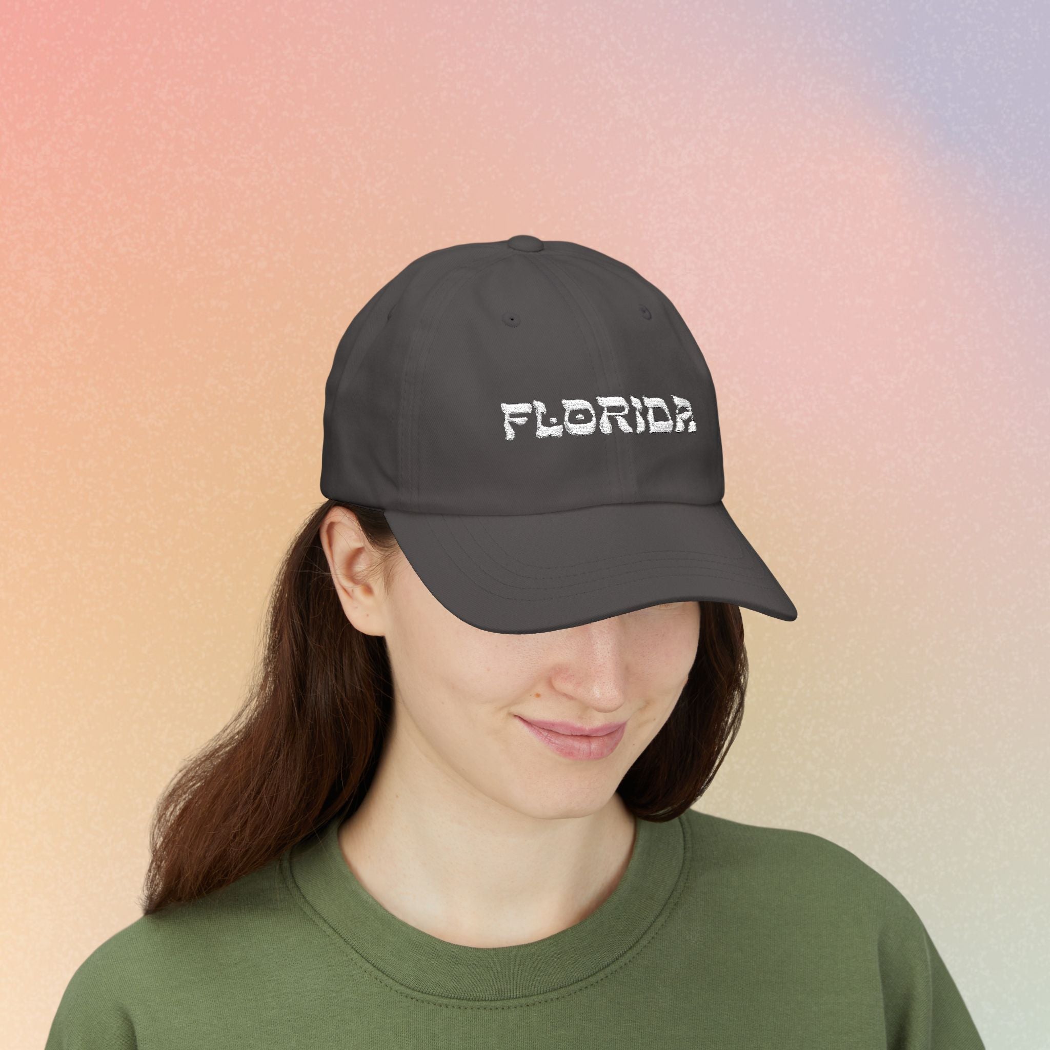 Florida Hebrew Style Font Baseball Hat | Florida Jewish Pride (Dark Colors)