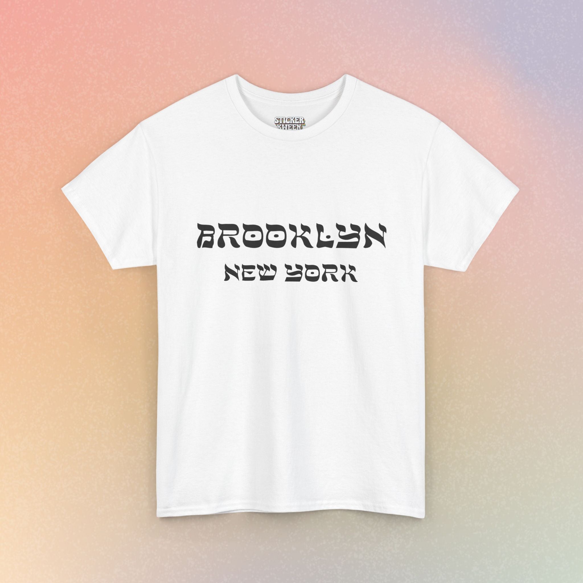 Brooklyn New York Hebrew Script - Unisex Heavy Cotton Tee