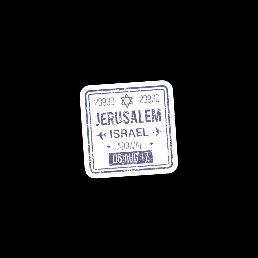 Judea Stickers (5-Pack): Israel Flag, Chai, Jerusalem Stamp, Magen David, Israel Menorah Emblem)