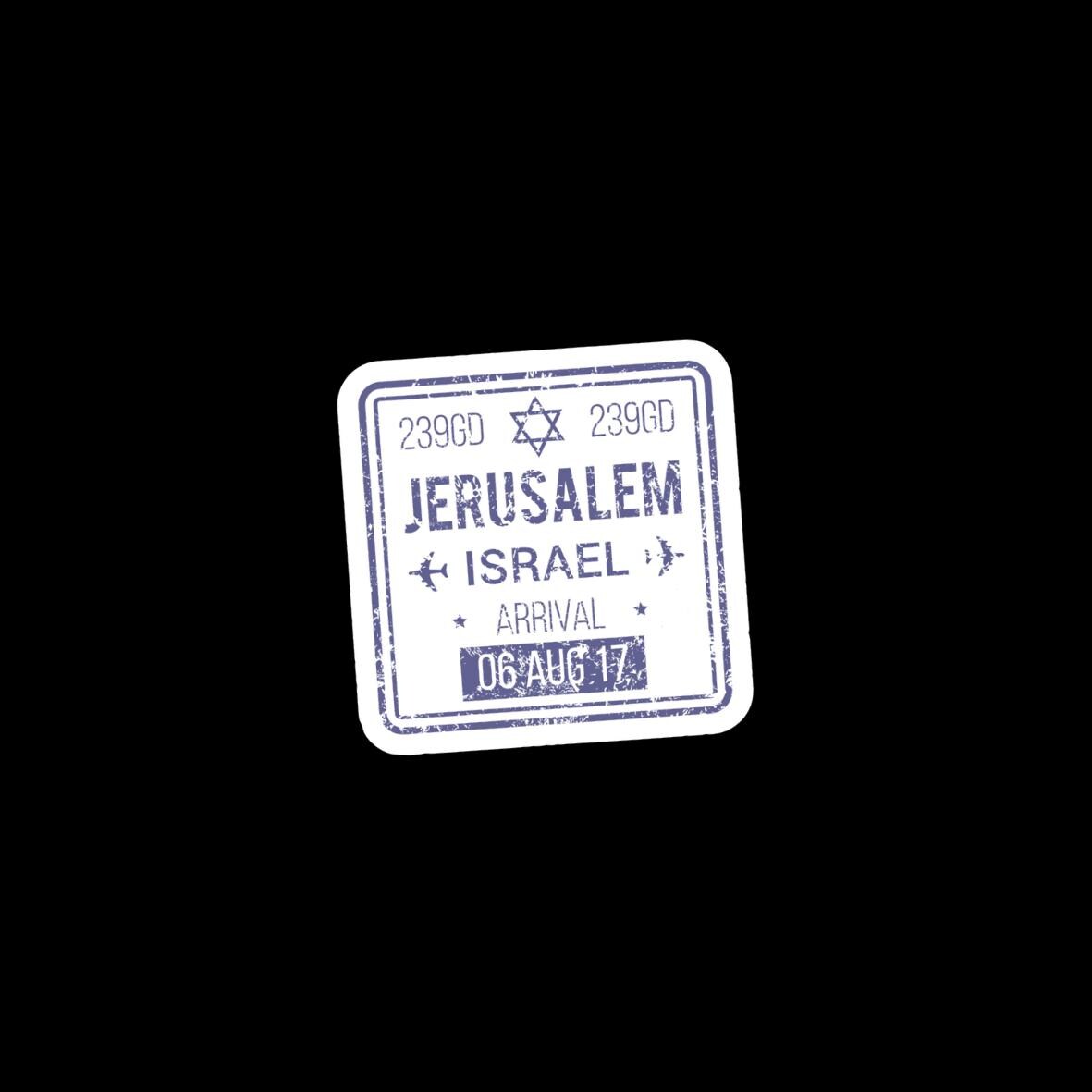 Judea Stickers (5-Pack): Israel Flag, Chai, Jerusalem Stamp, Magen David, Israel Menorah Emblem)