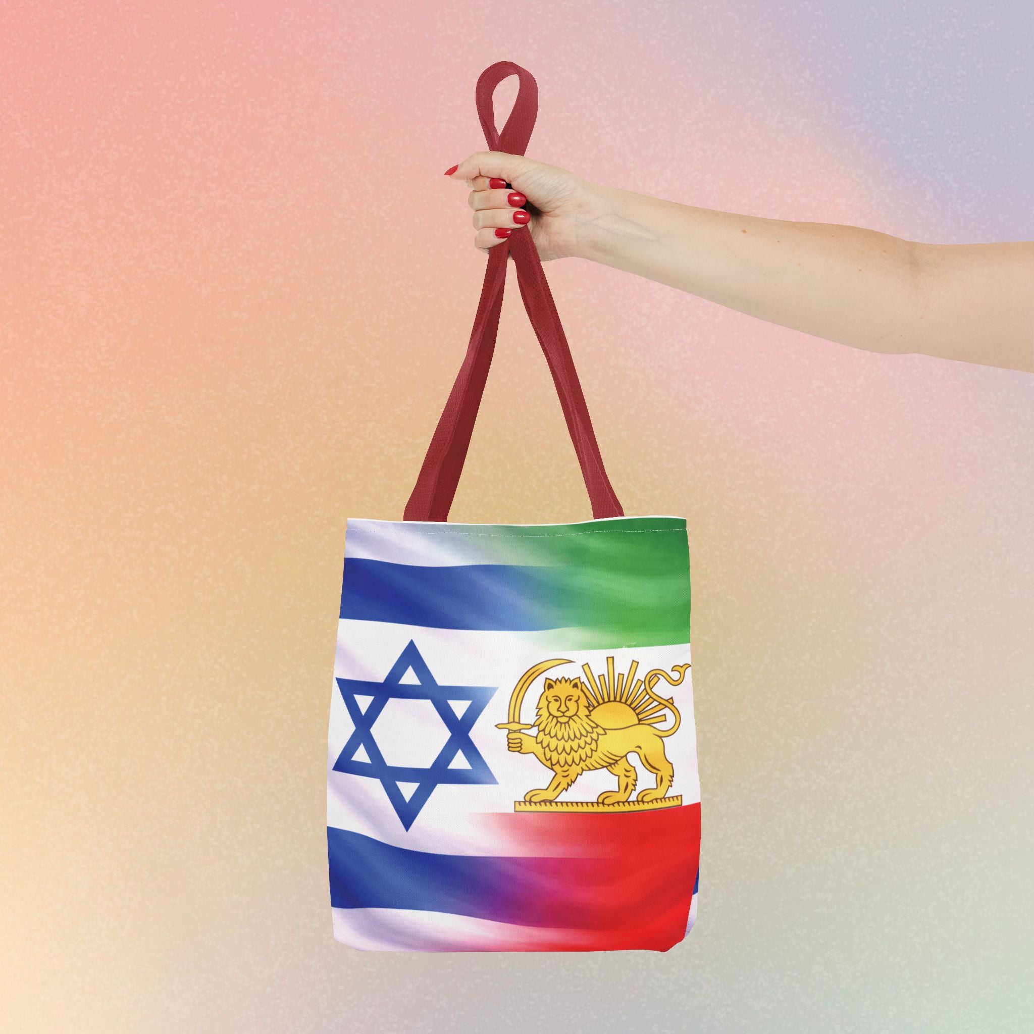 Persian-Israeli Flags Solidarity Tote Bag