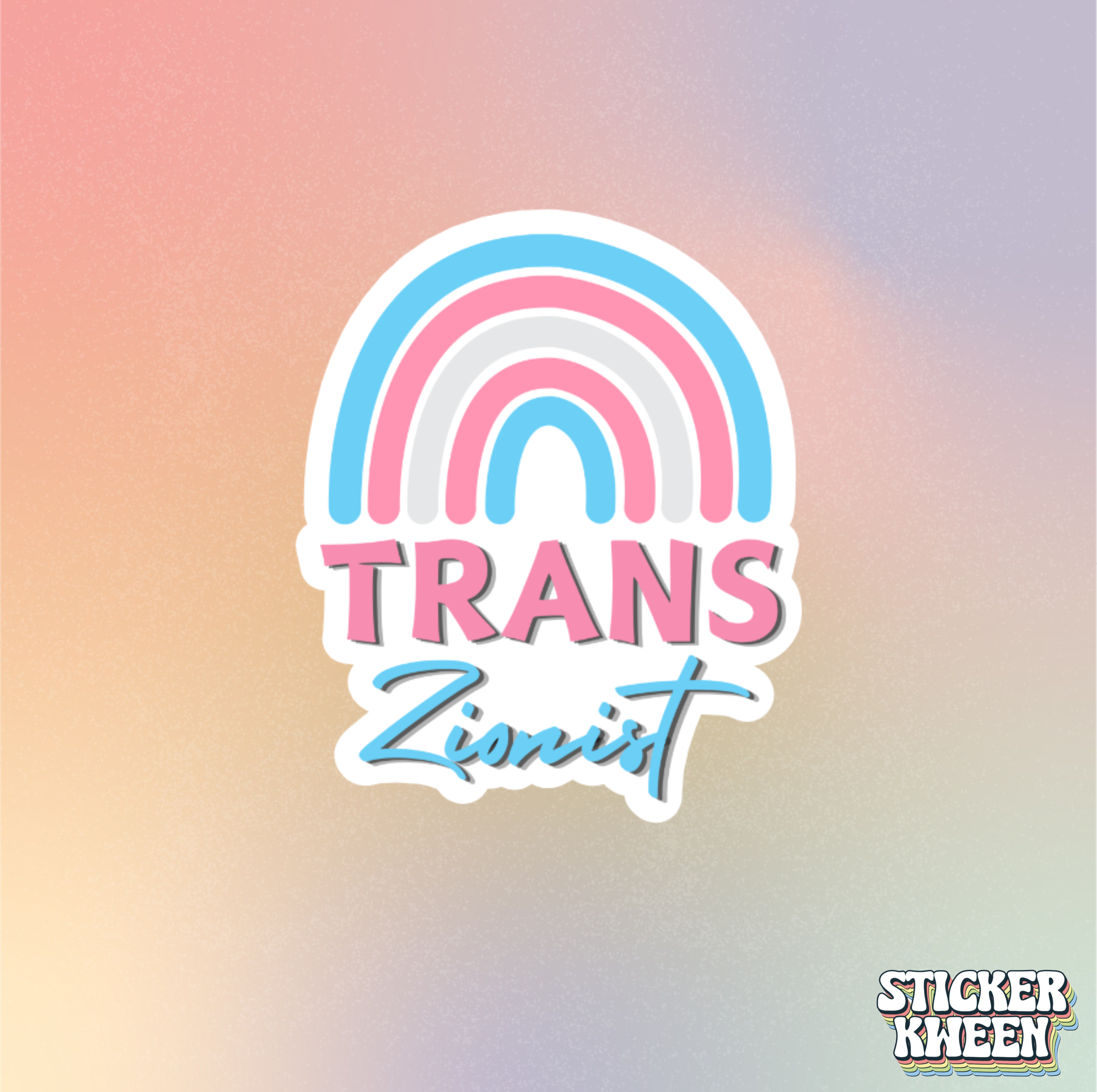 Trans Zionist Sticker
