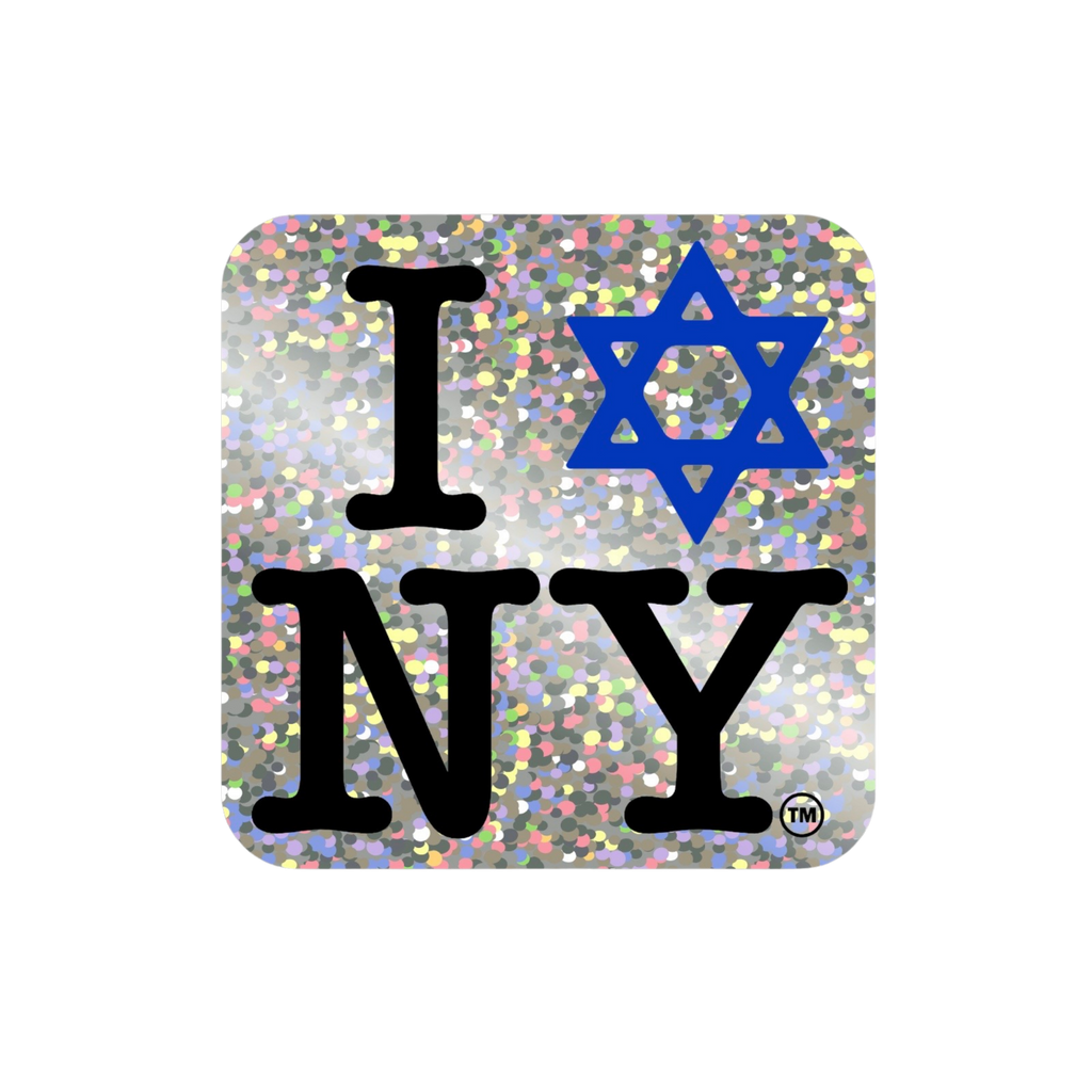 I LOVE NEW YORK Jewish Star GLITTER HOLOGRAPHIC Stickers (Copy)
