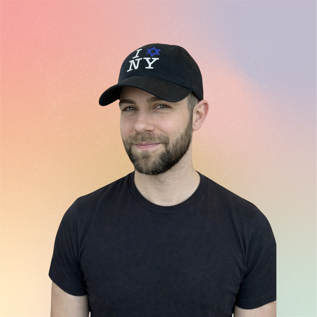 I Love NY Jewish Star Embroidered Baseball Cap | New York Jewish Pride