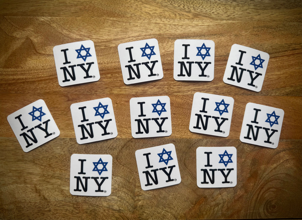 I LOVE NEW YORK Jewish Star Stickers