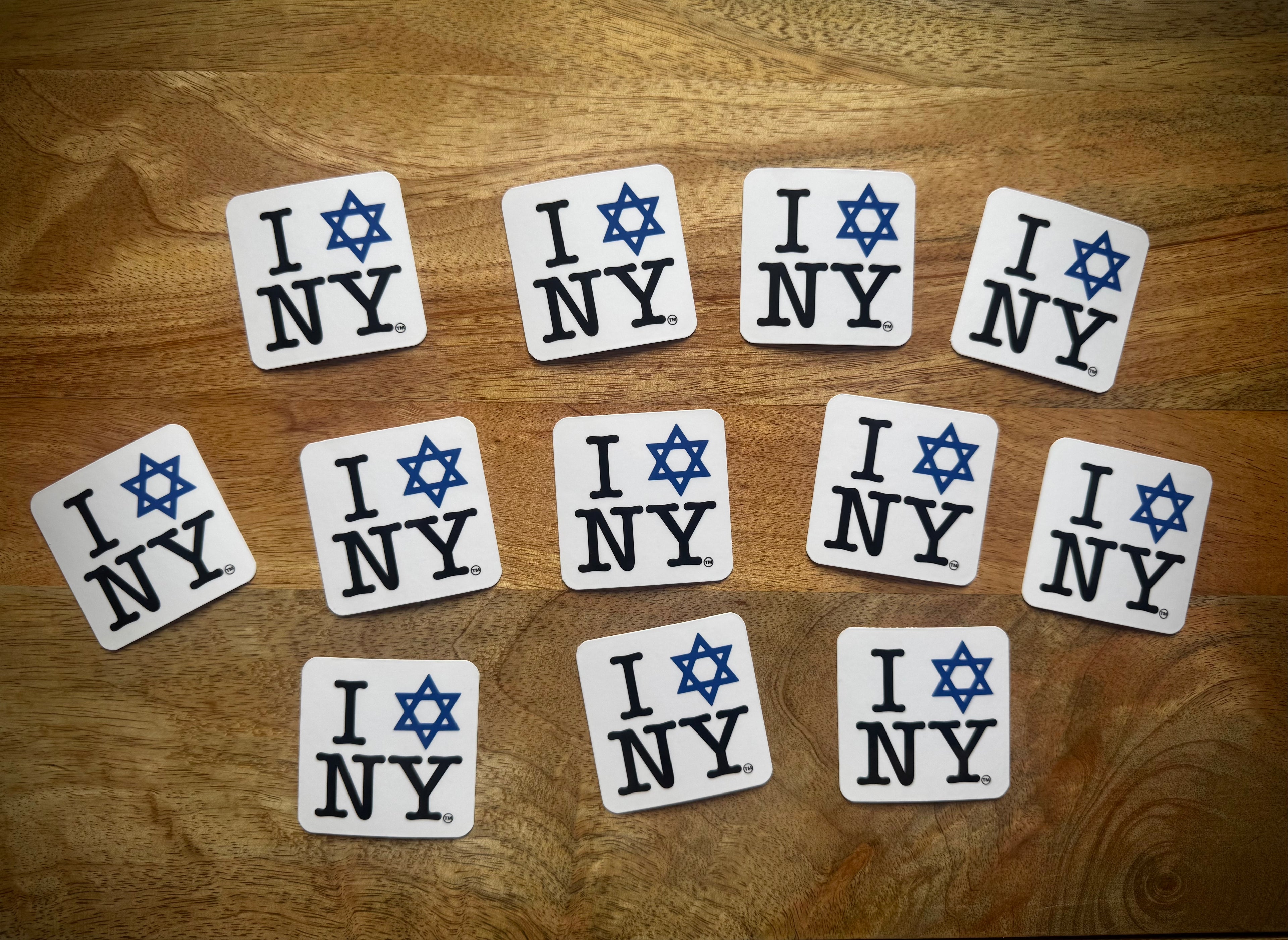 I LOVE NEW YORK Jewish Star Stickers