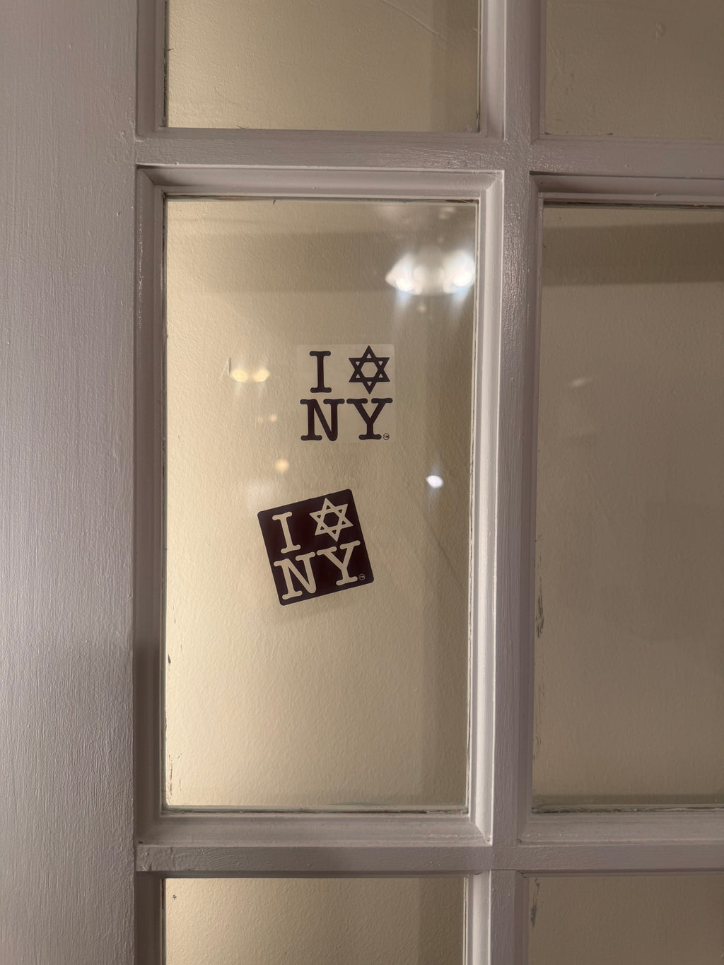 I LOVE NEW YORK (100pc) Jewish Star Holographic Thermal Stickers