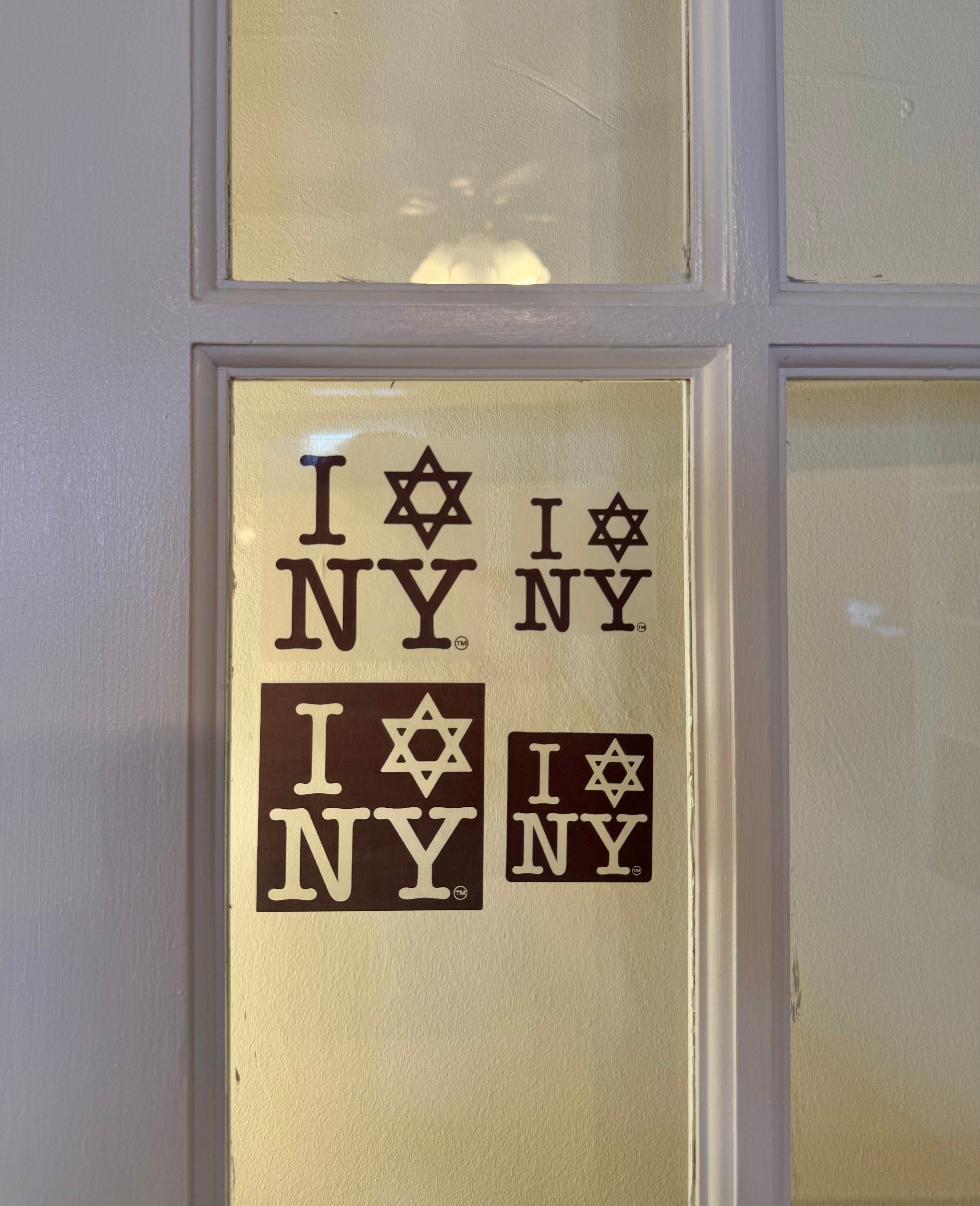 I LOVE NEW YORK (100pc) Jewish Star Holographic & Clear Thermal Stickers