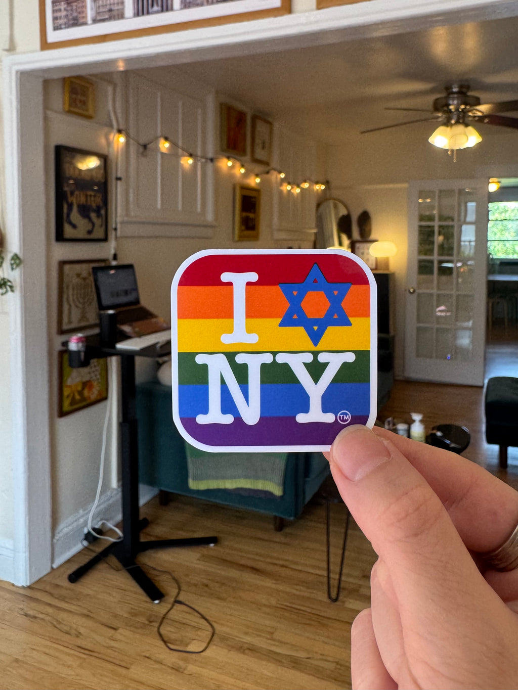 I Love New York Jewish Star LGBTQ Pride Sticker