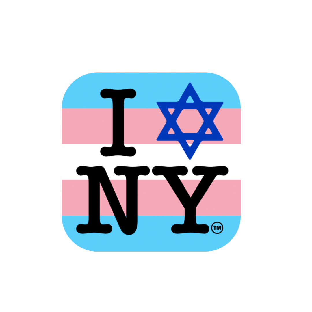 I Love New York Jewish Star Trans Pride Sticker