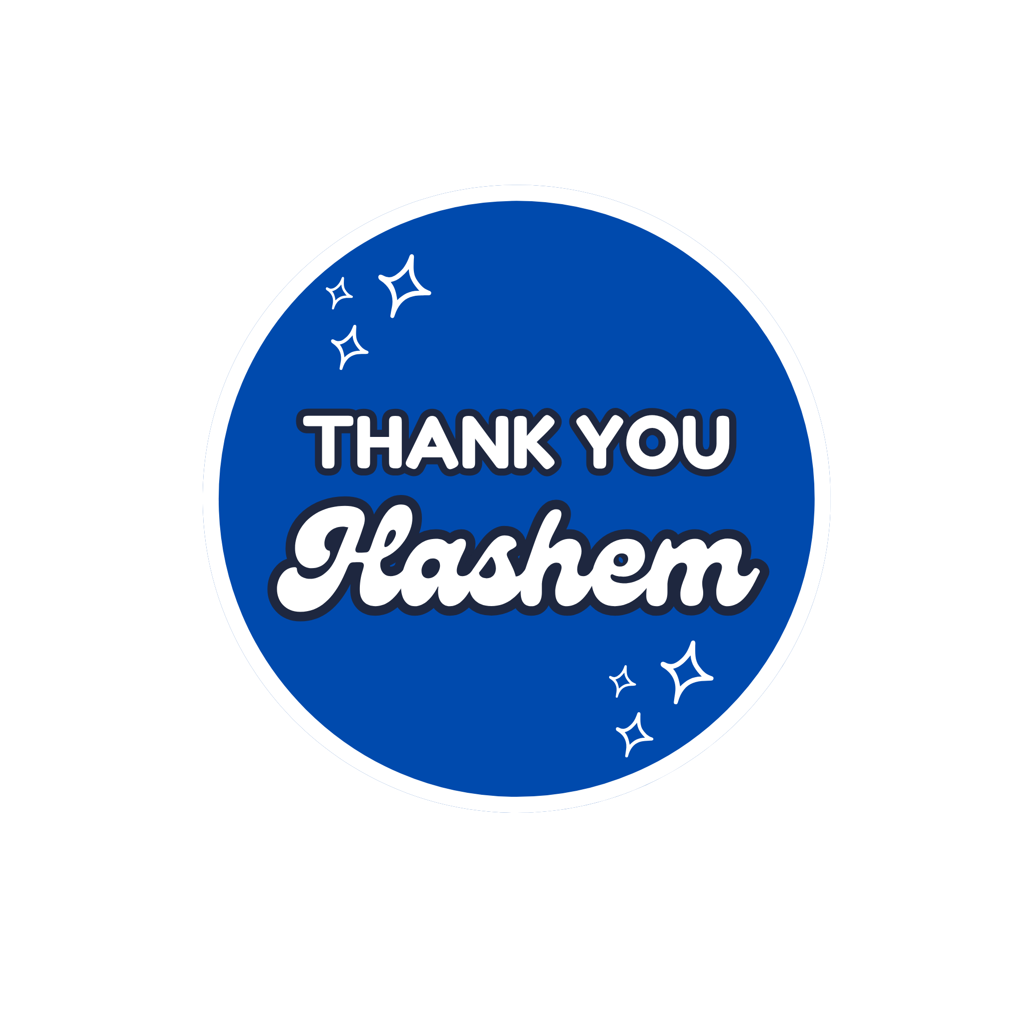 Thank you Hashem Retro Sticker