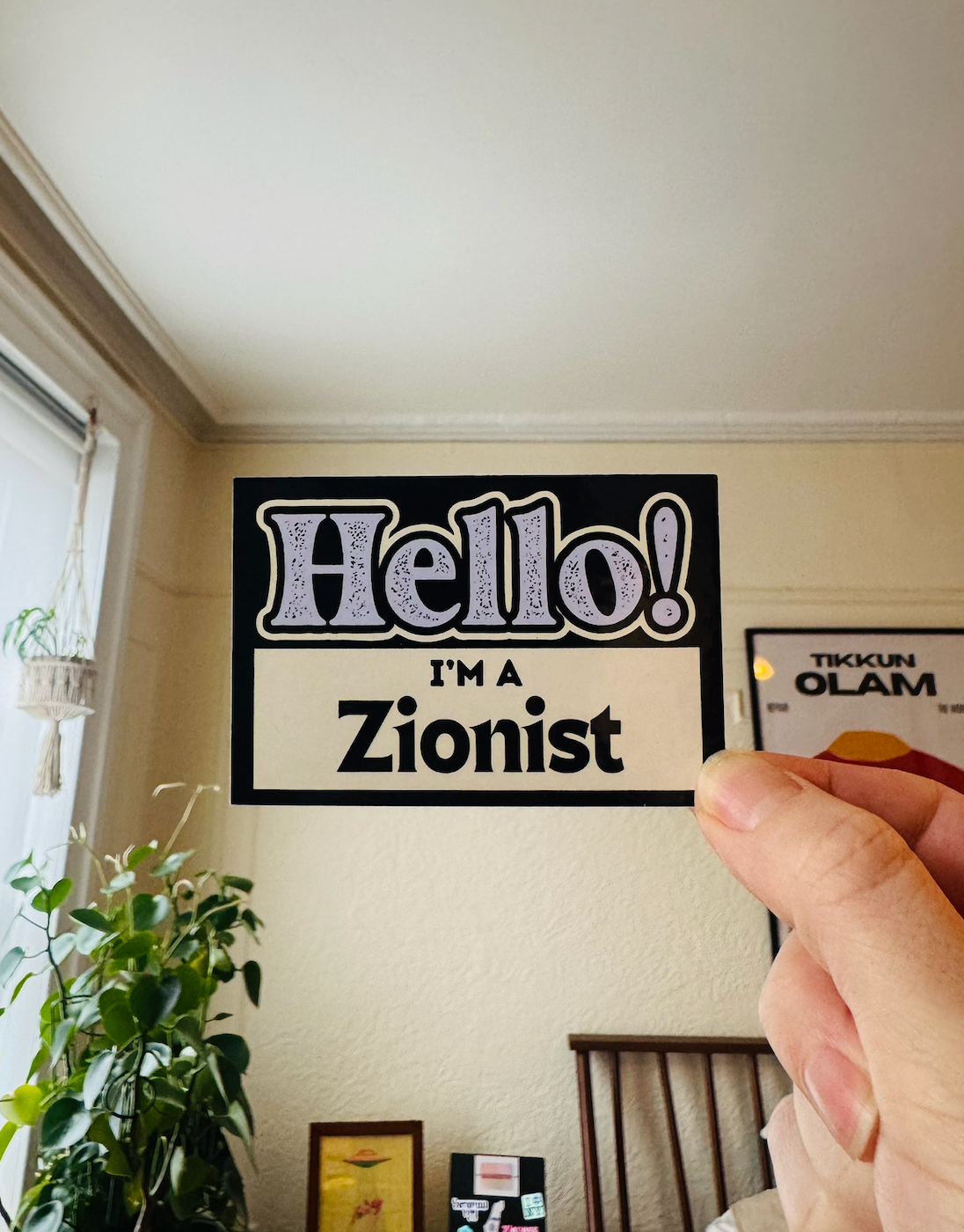 Hello, I'm a Zionist Sticker