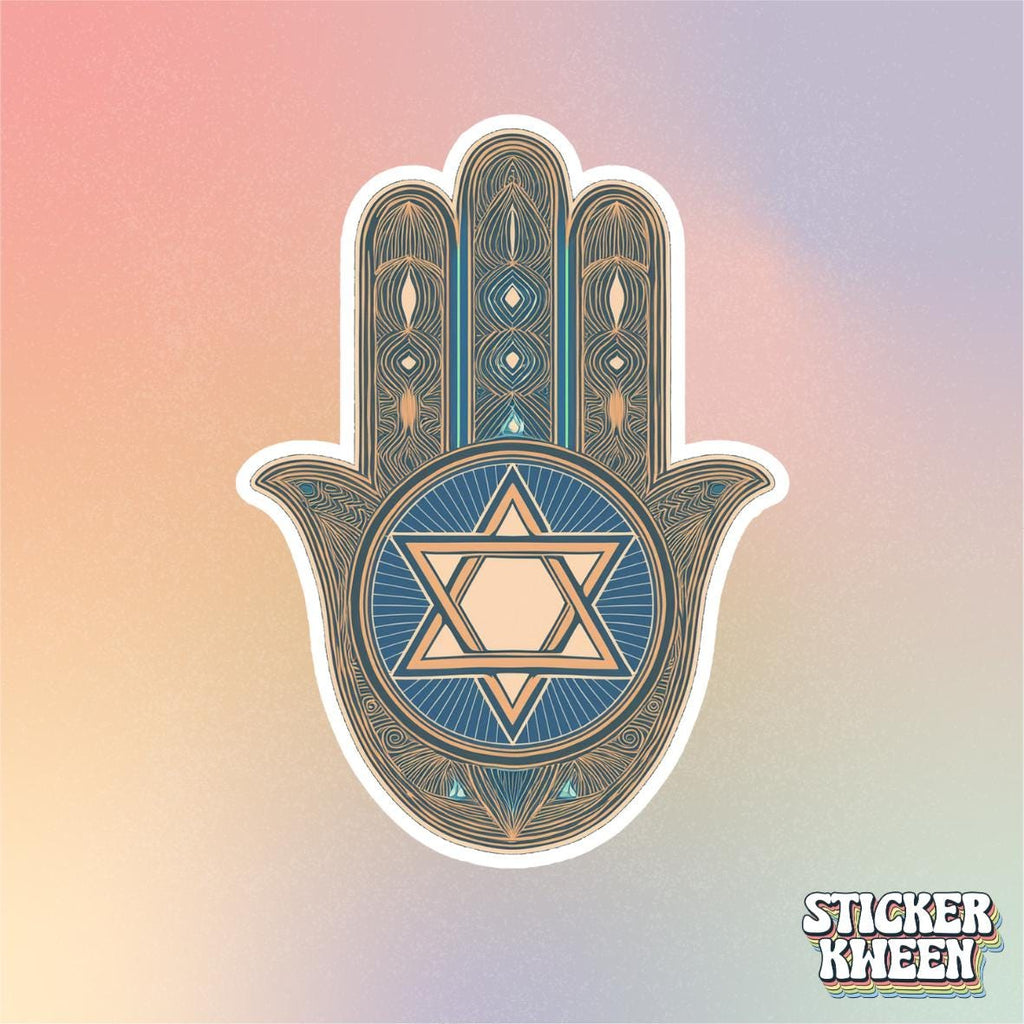 Hamsa Magen David Sticker
