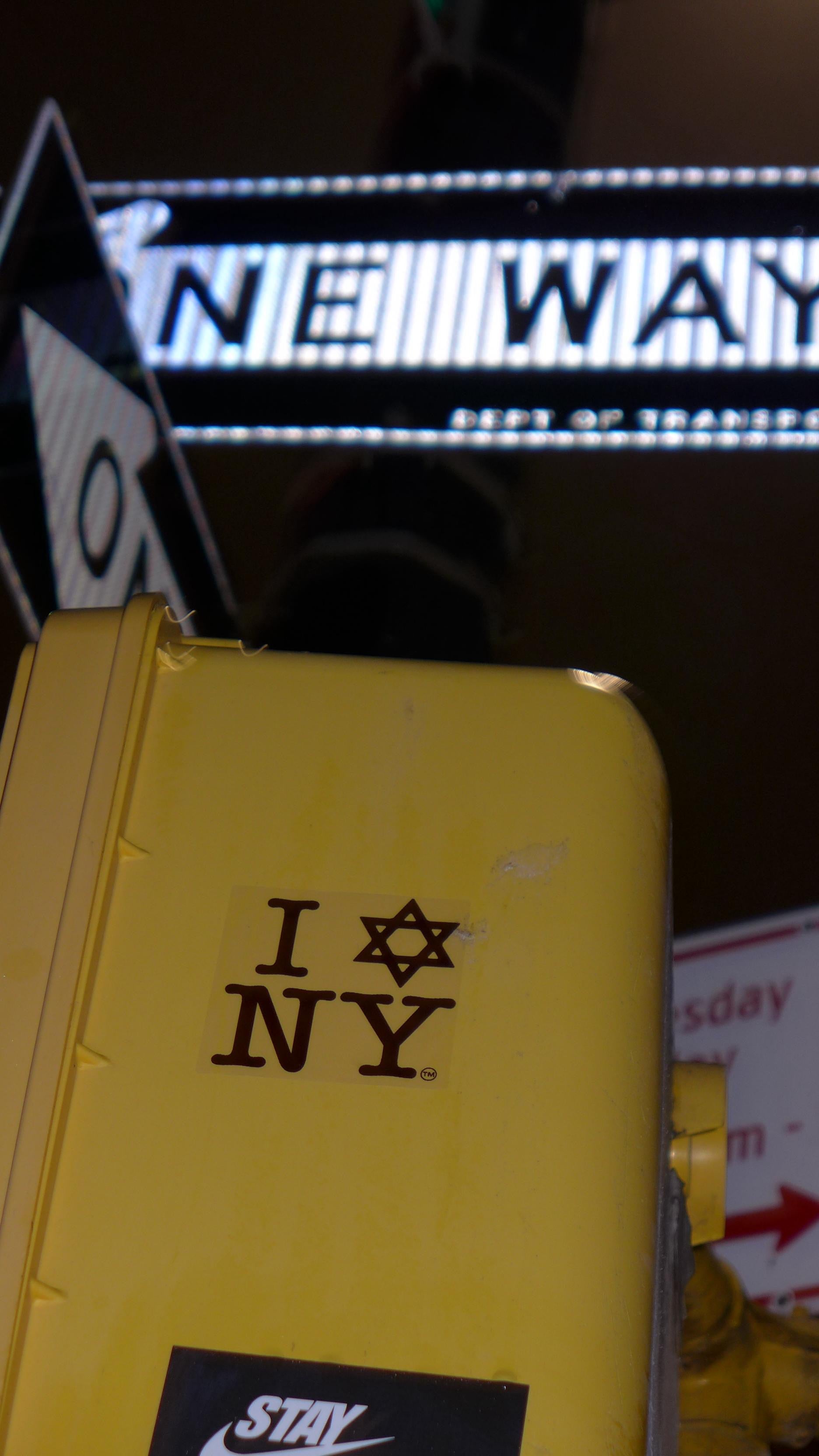 I LOVE NEW YORK (100pc) Jewish Star Holographic & Clear Thermal Stickers