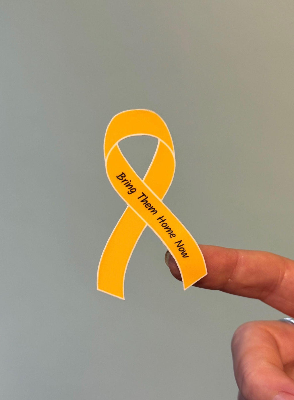 Bring Them Home Now Yellow Ribbon Sticker