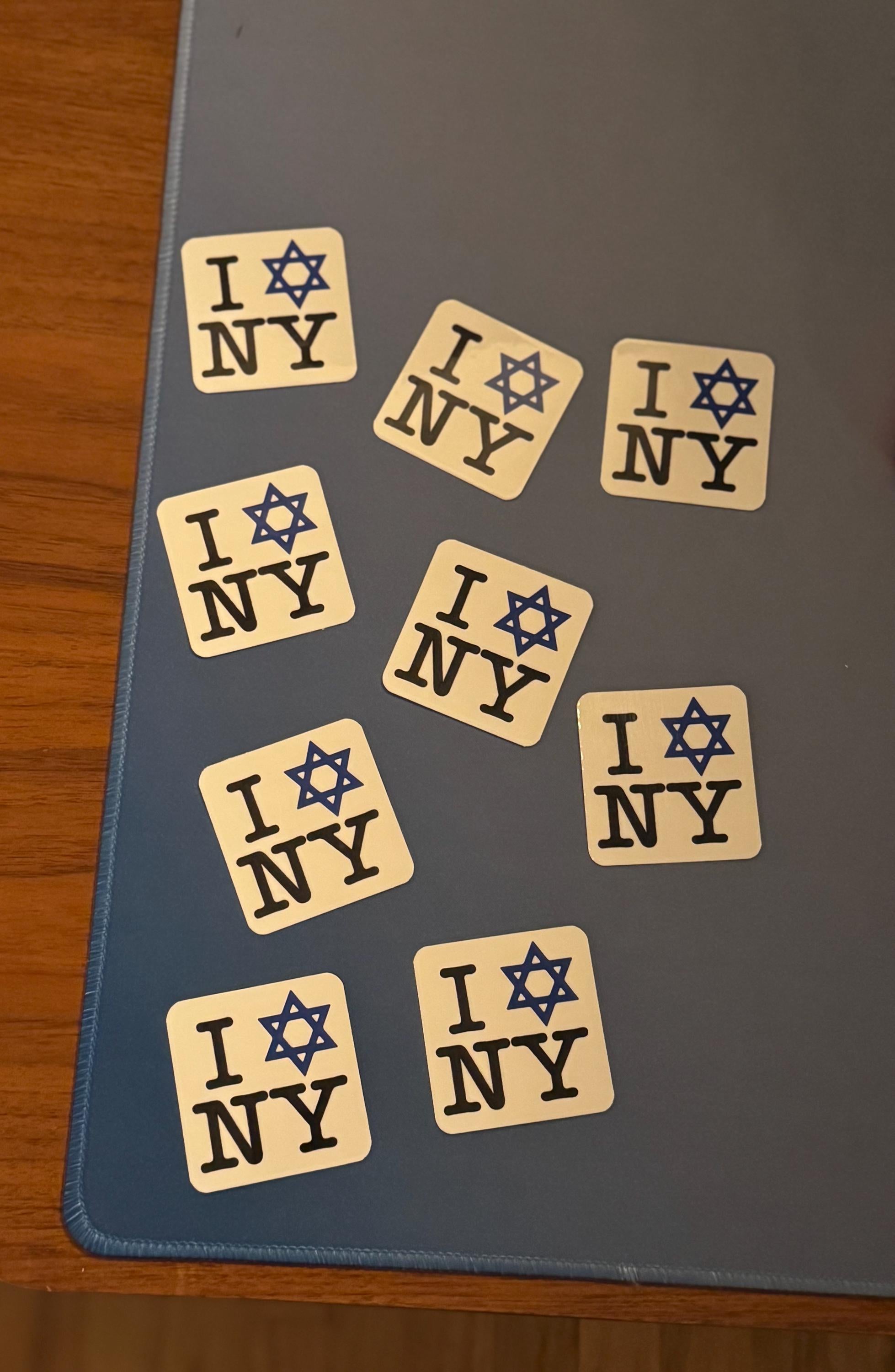 I LOVE NEW YORK Jewish Star Stickers
